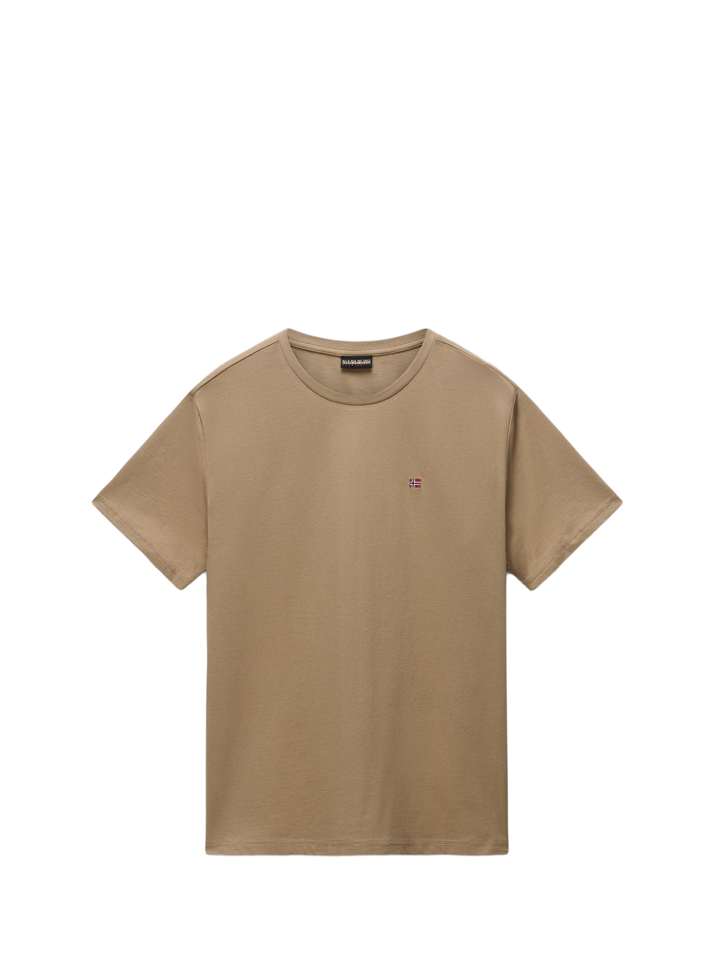 Round-neck cotton T-shirt NAPAPIJRI Brown