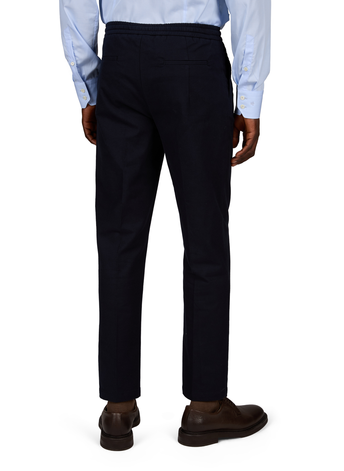 Straight cotton-blend trousers AURELIEN Blue