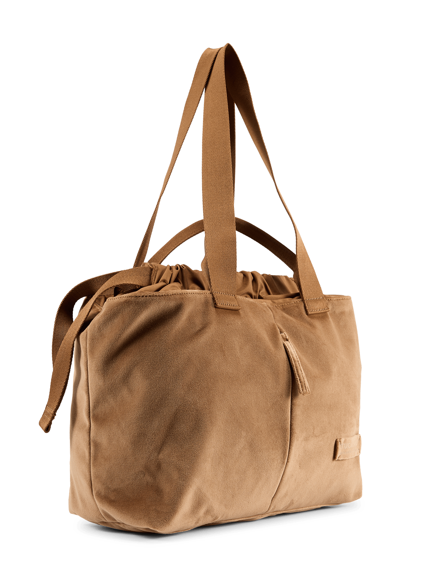 Cotton velvet-effect tote bag TUCANO Beige
