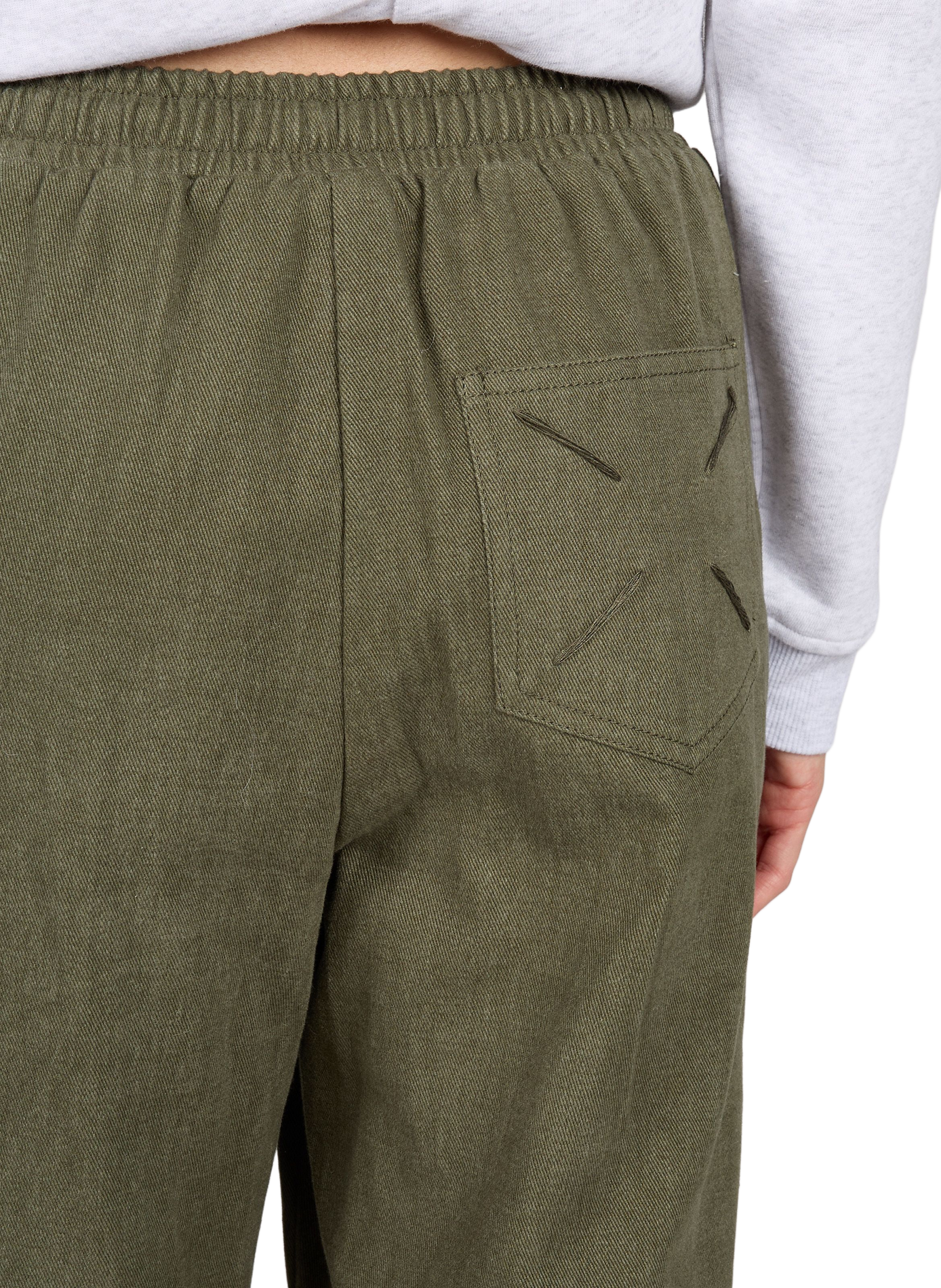 Hose mit Taschen aus Baumwolle LAURE+MAX Khaki