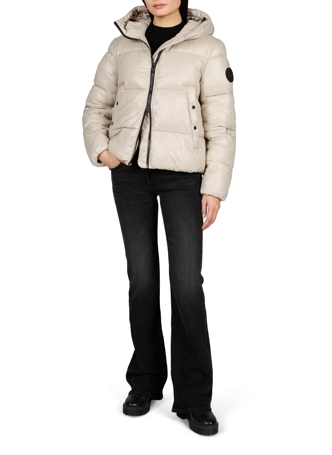 Quilted straight down jacket SAVE THE DUCK Beige