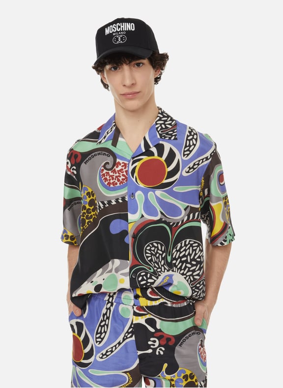 Chemise à imprimé en soie Multicolore by MOSCHINO MOSCHINO Chemise à imprimé en soie Multicolore