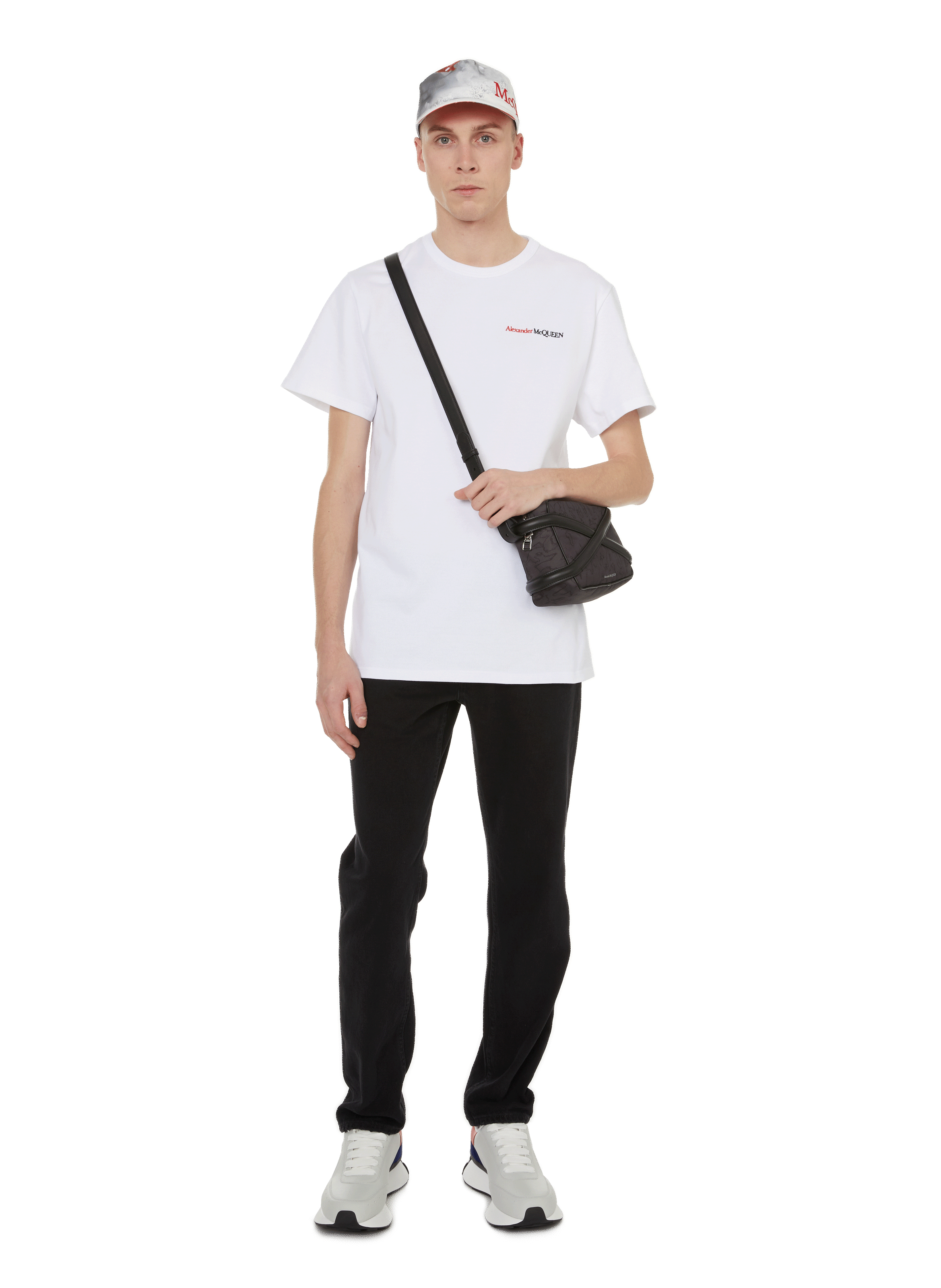 Sac à bandoulière imprimé ALEXANDER MCQUEEN Noir