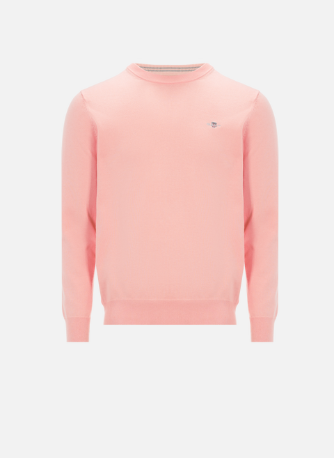 Round-neck cotton sweater PinkGANT 