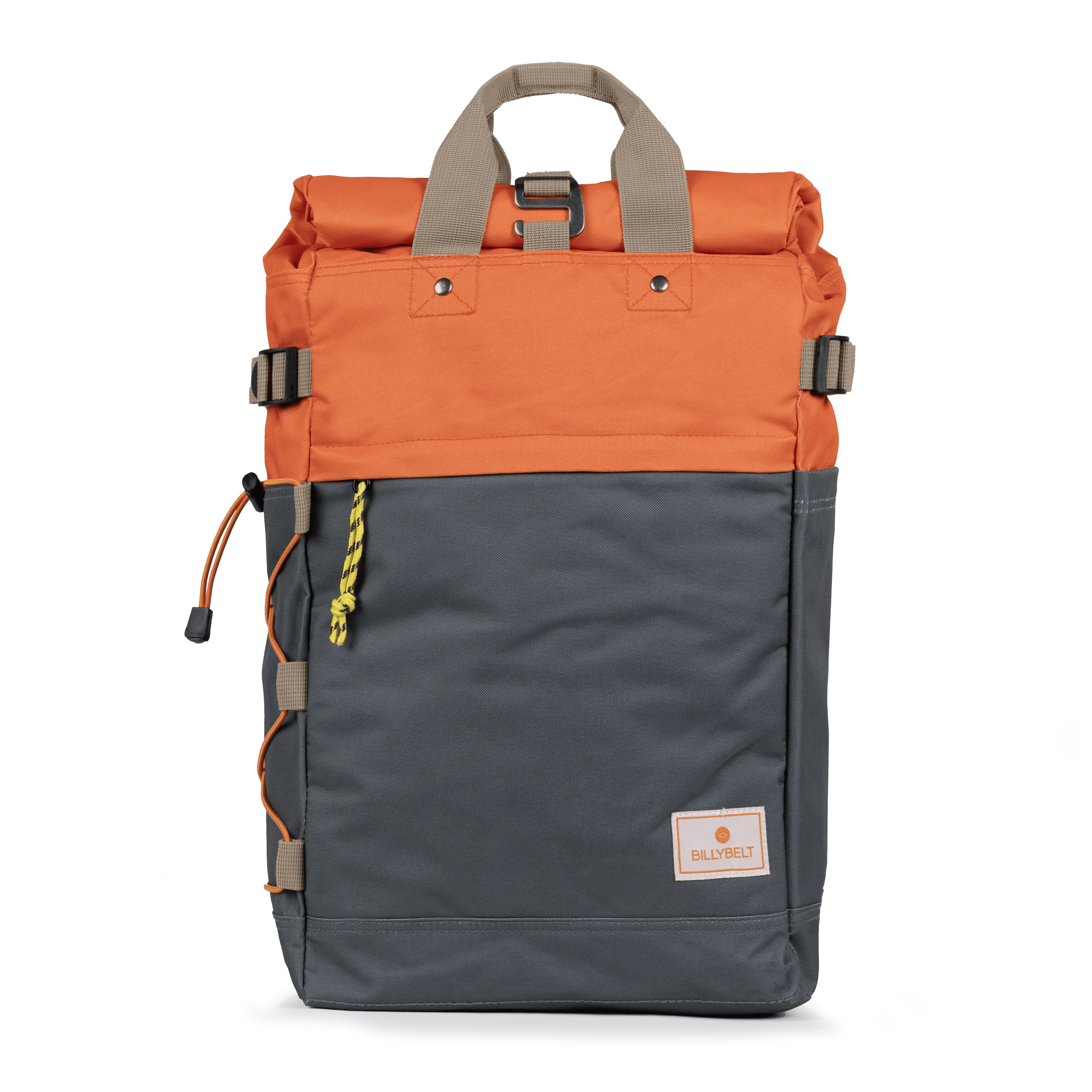 Sac à dos en polyester recyclé rolltop BILLYBELT Orange