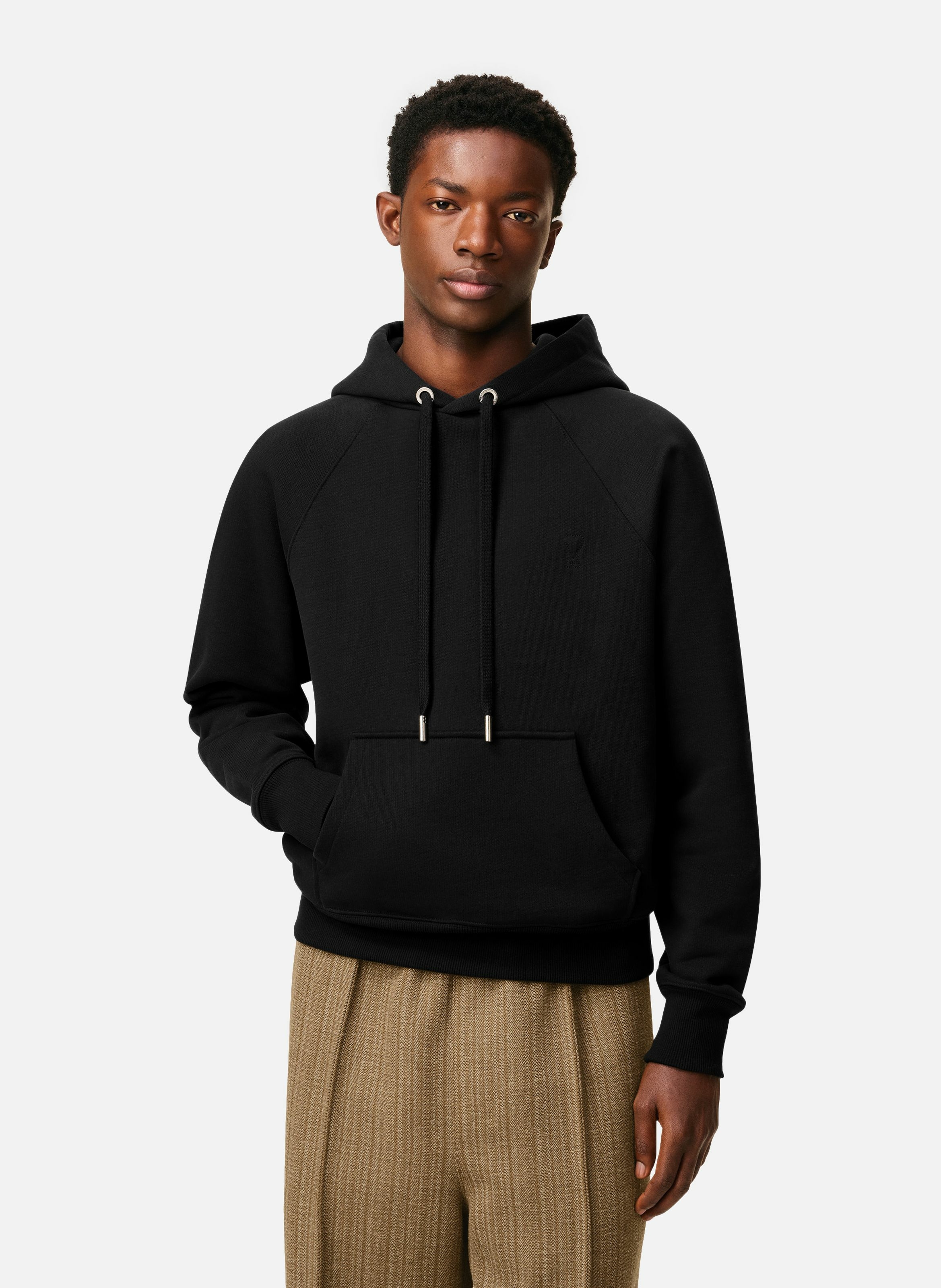 Hoodie ami de coeur en coton unisexe AMI PARIS Noir