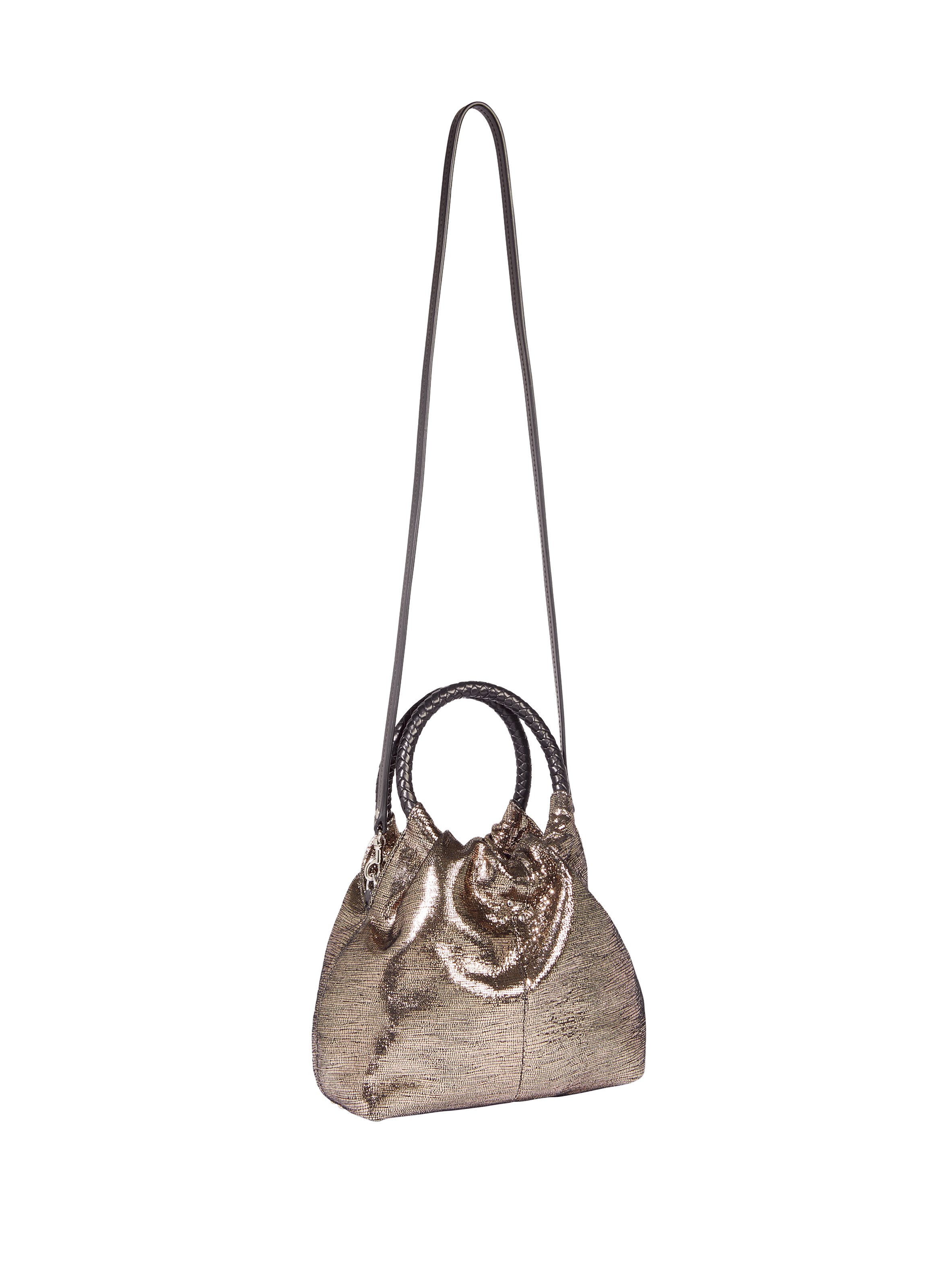 Sac à main Gordi S en cuir métaliisé JÉRÔME DREYFUSS Doré