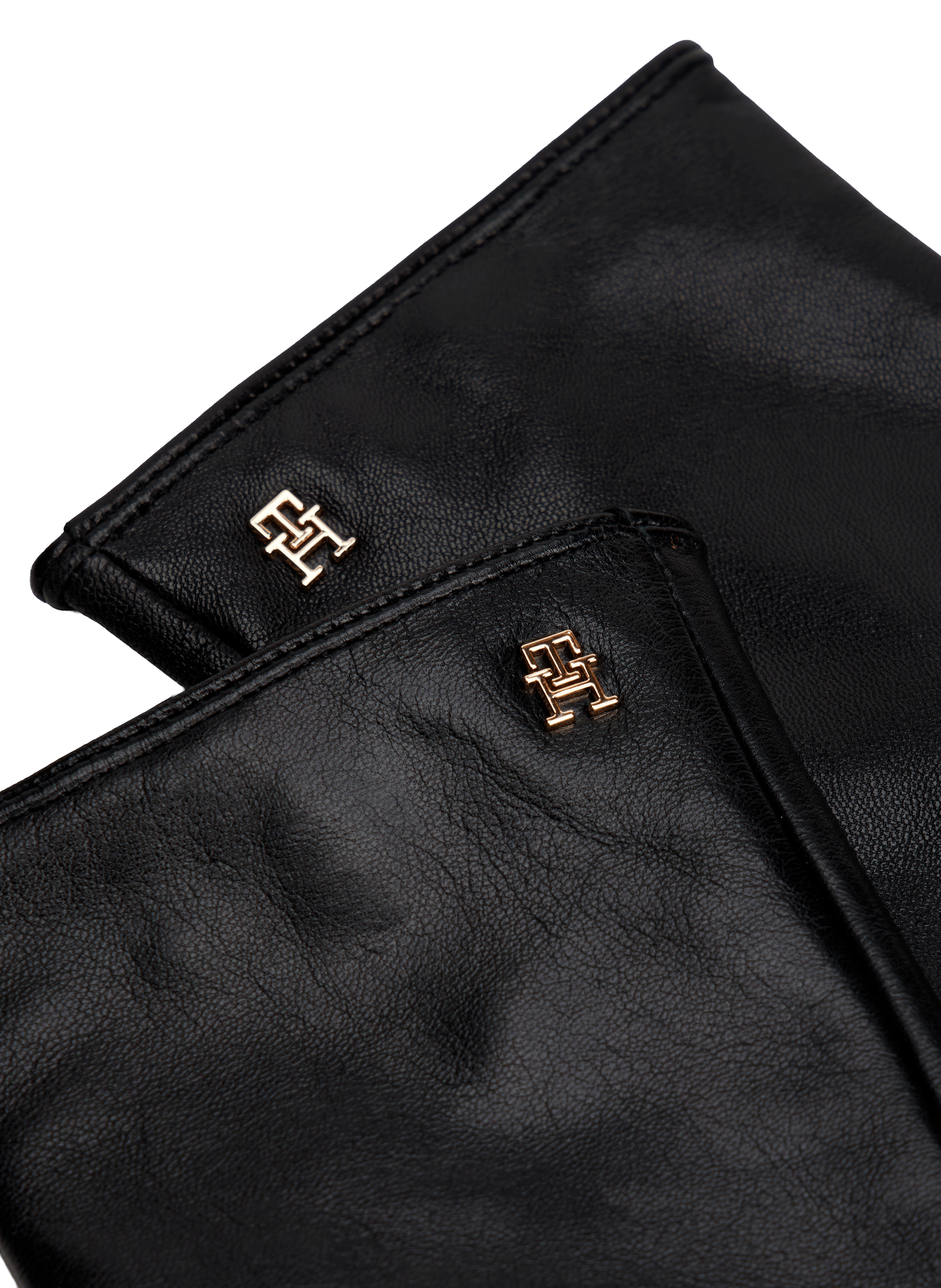 Gants en cuir de vache TOMMY HILFIGER Noir