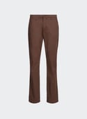 Pantalon droit en coton mélangé  Chocolate brown