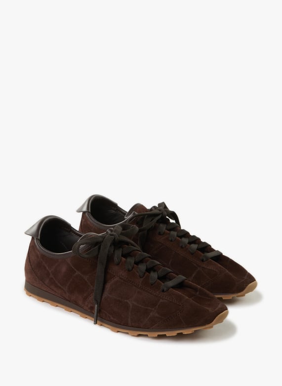 Les Tennis en cuir d'agneau | Marron by JACQUEMUS Les Tennis en cuir d'agneau Marron