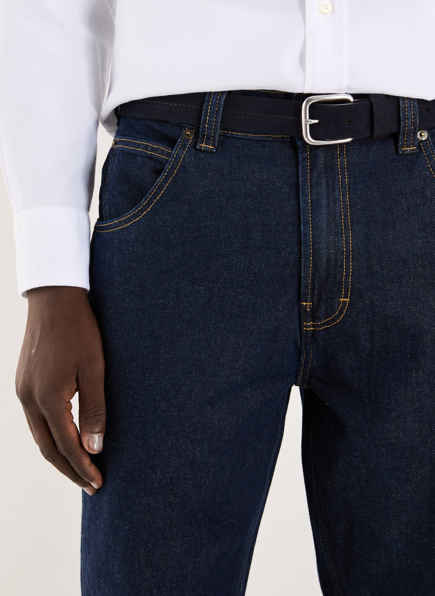 Suede leather belt FACONNABLE Blue