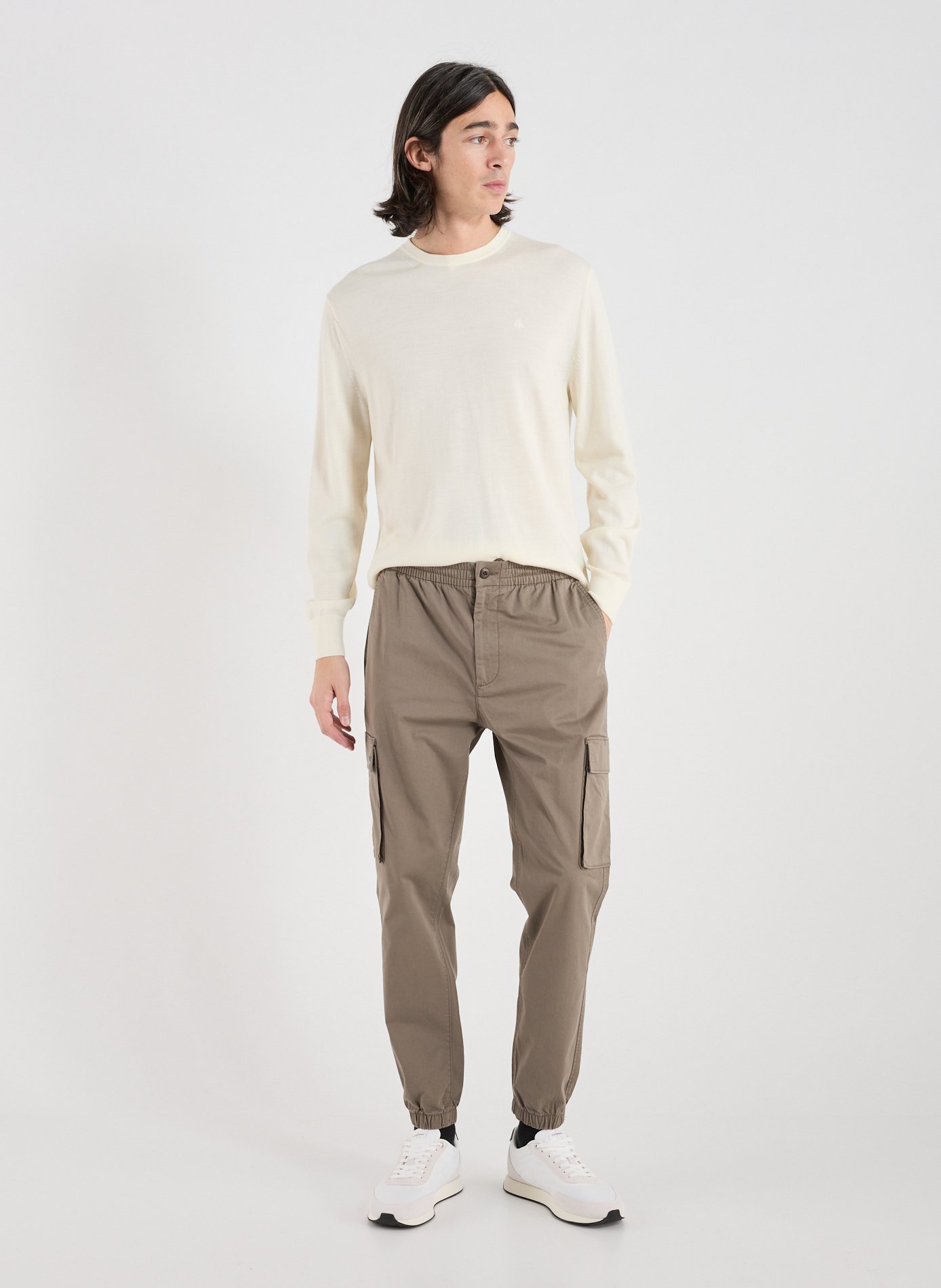 Fine merino wool jumper CALVIN KLEIN White