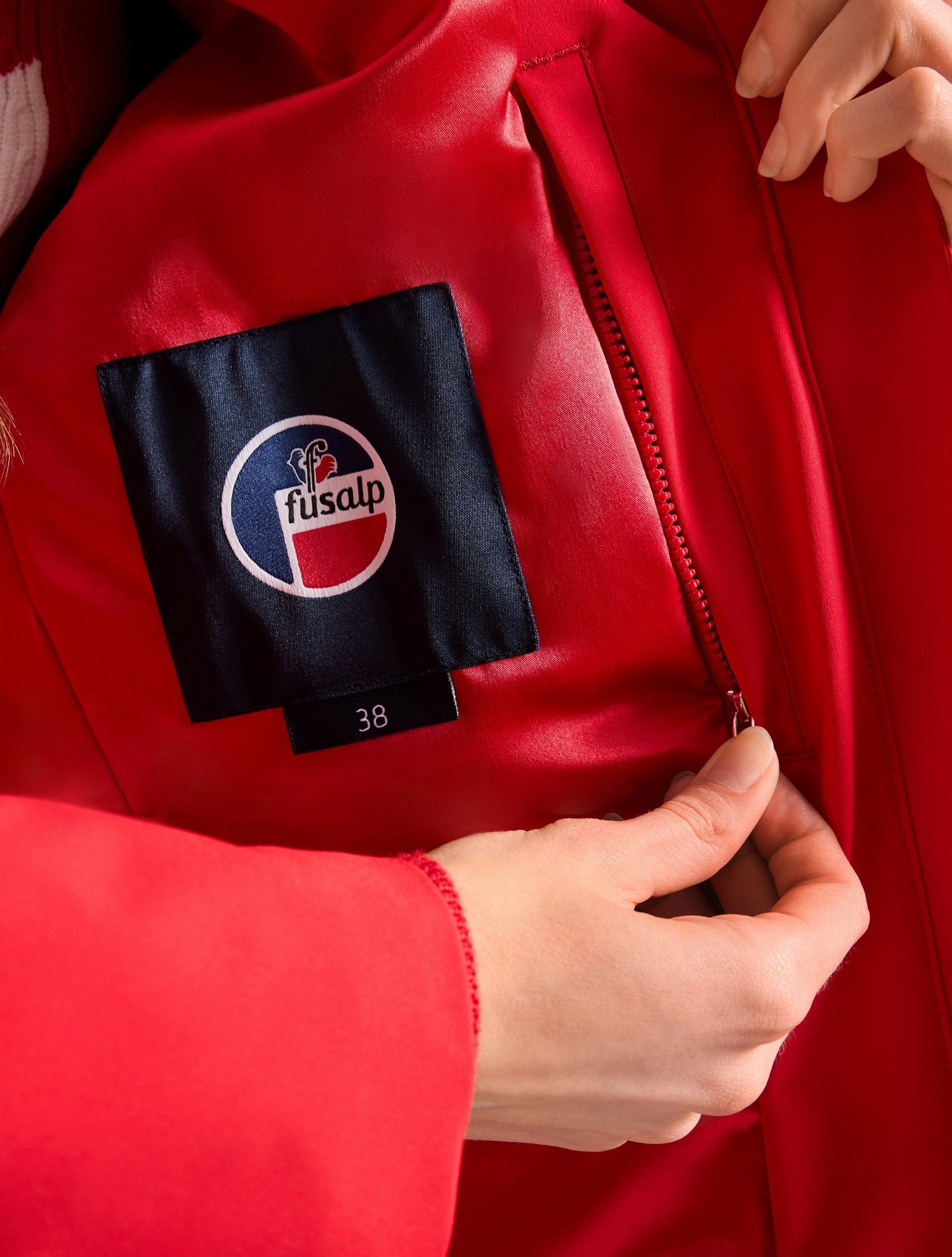 Veste de ski dessa col tailleur coupe regular FUSALP Rouge