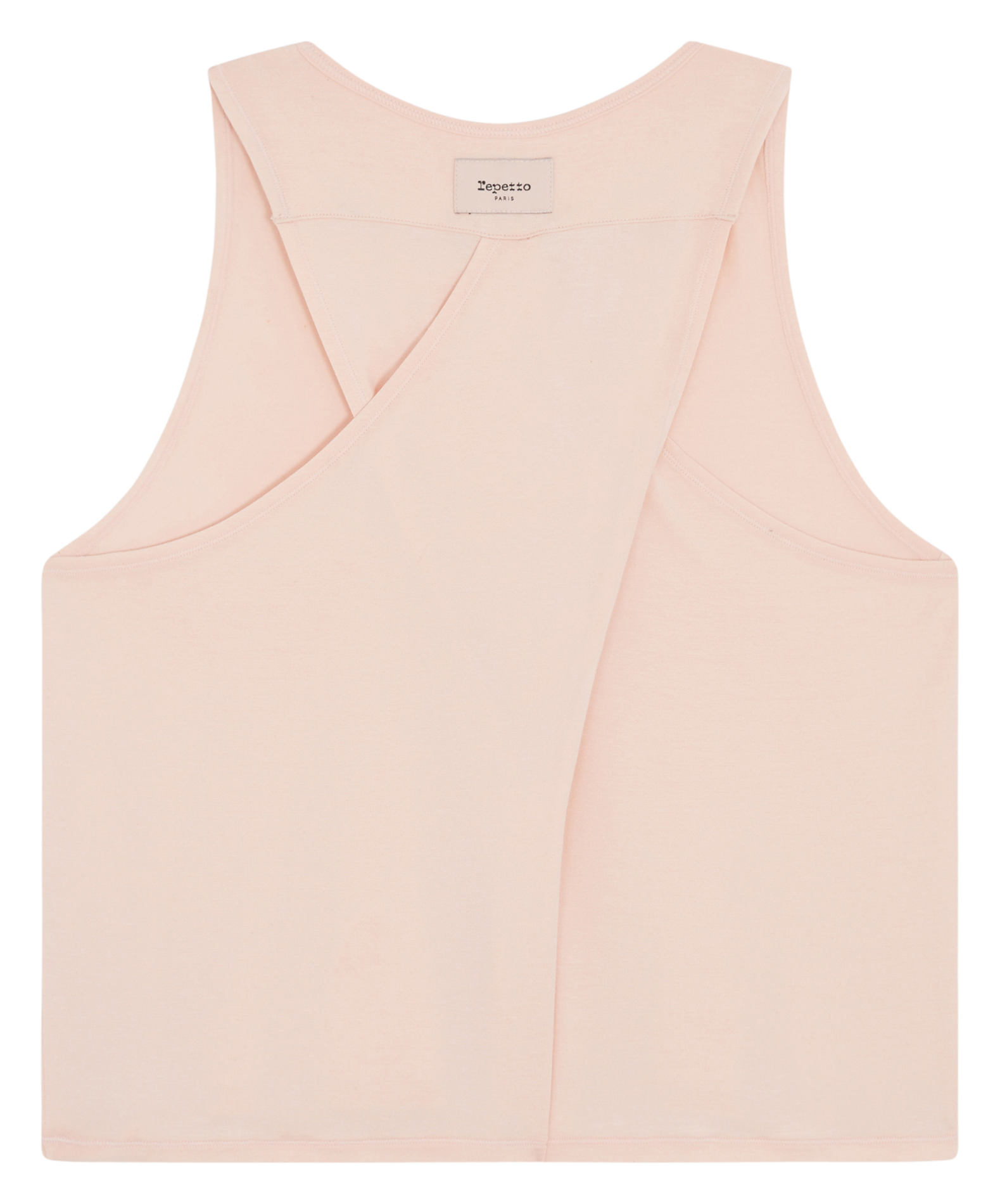Débardeur moulant col rond droit REPETTO Rose