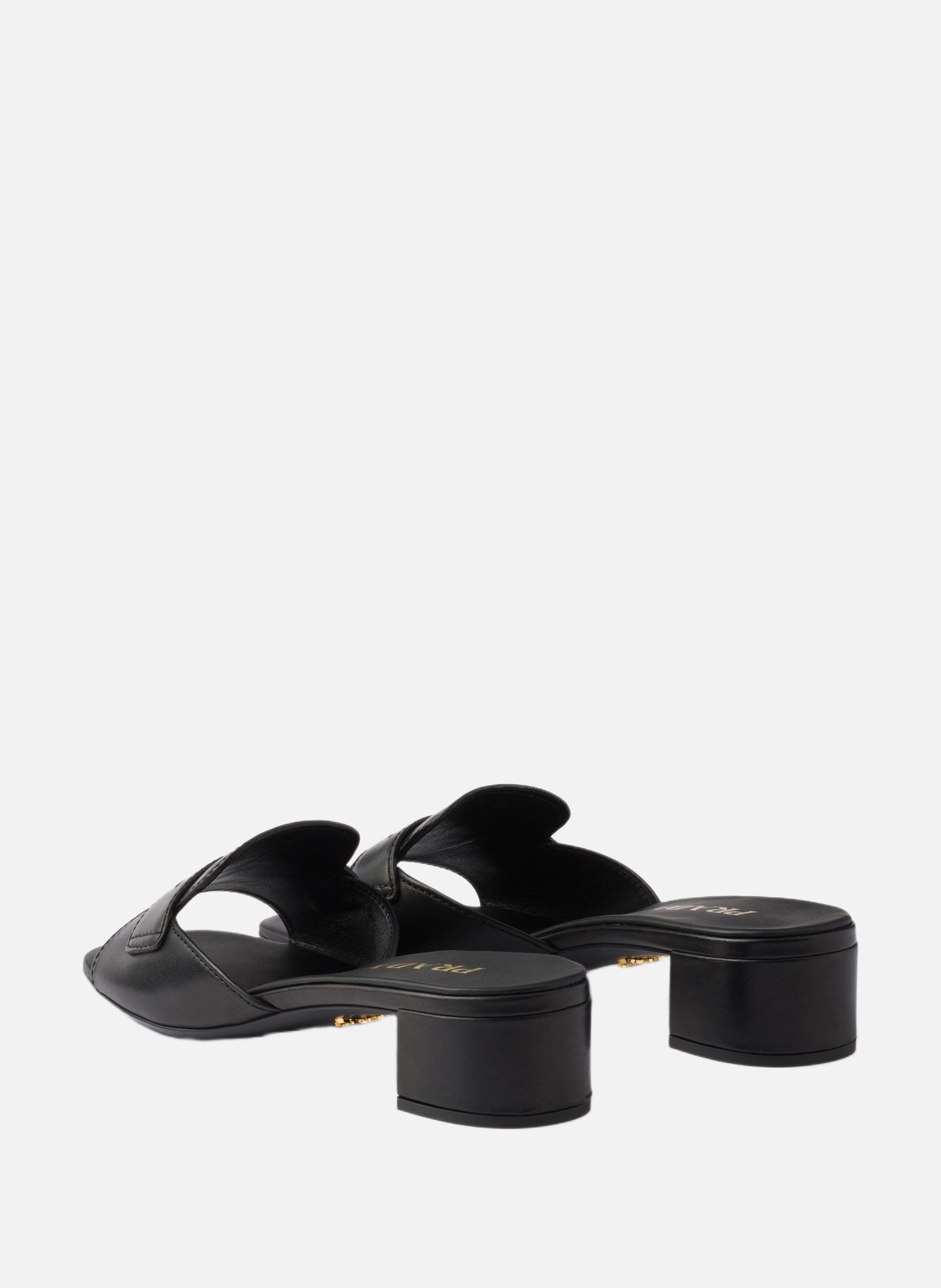 Mules en cuir PRADA Noir