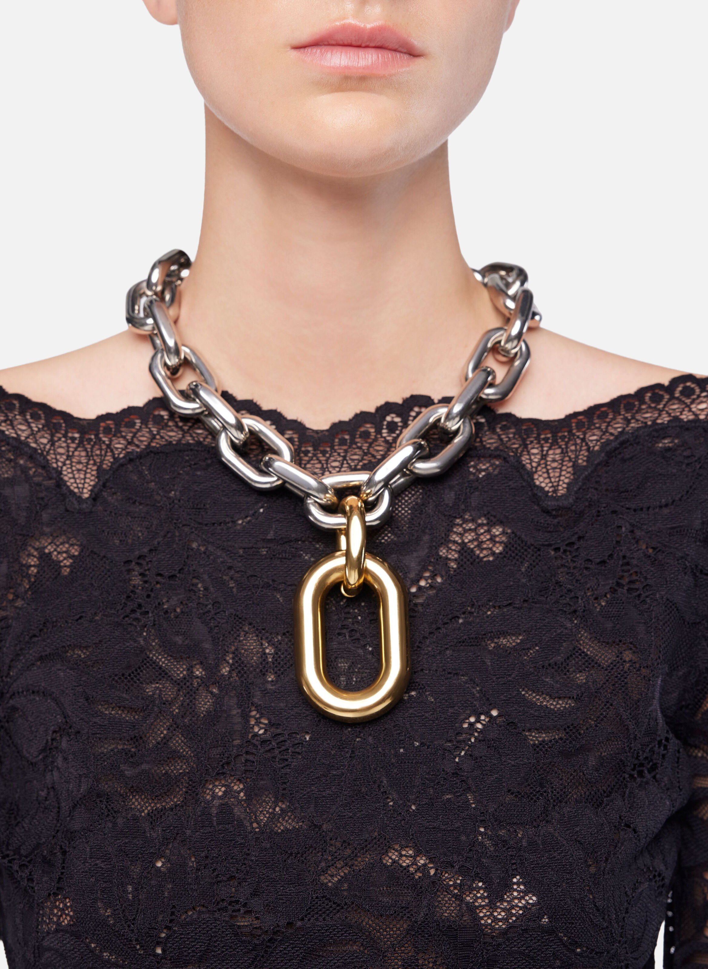 Collier xl link RABANNE Argent