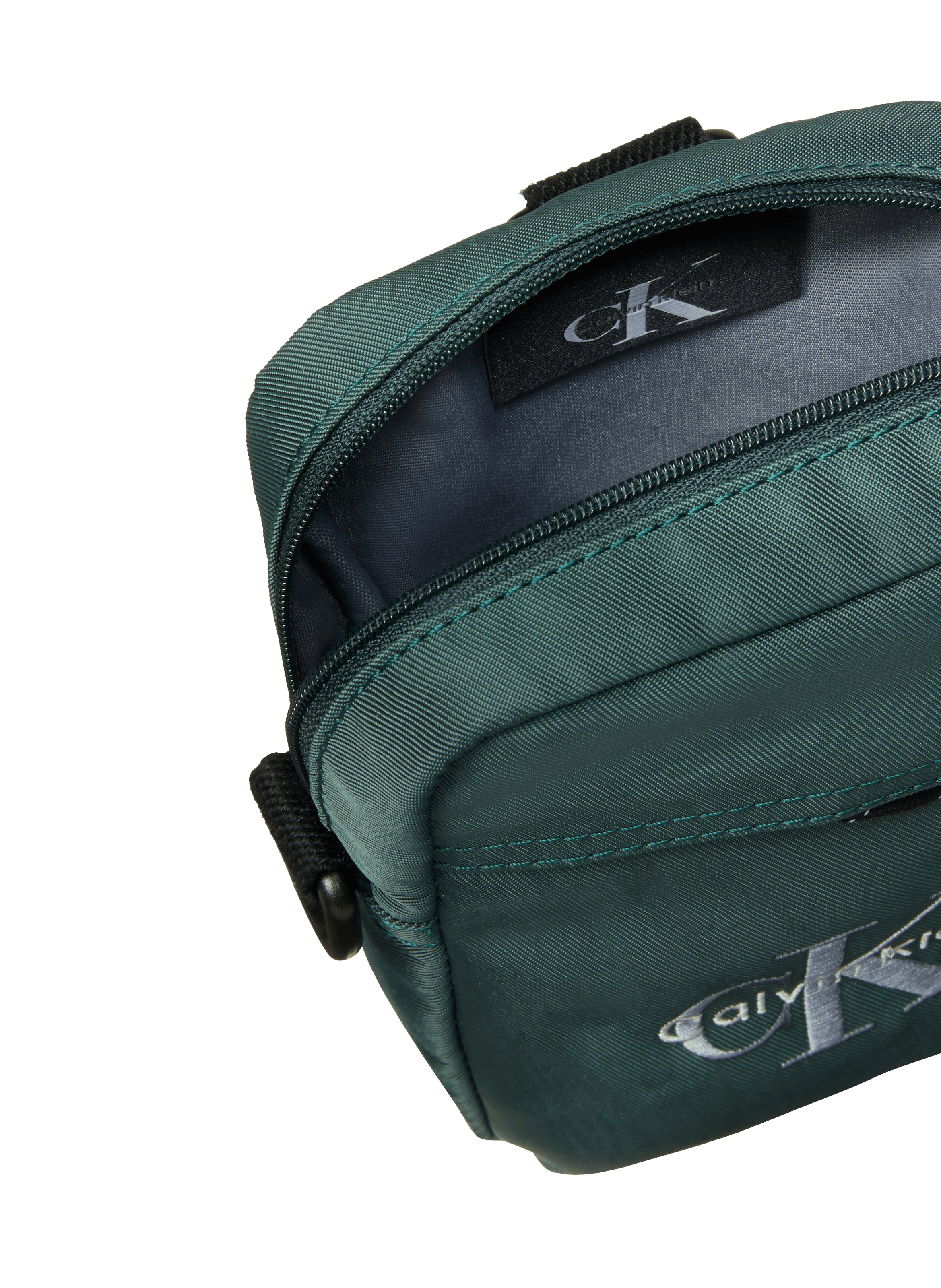 Zippered shoulder bag with logo CALVIN KLEIN Green