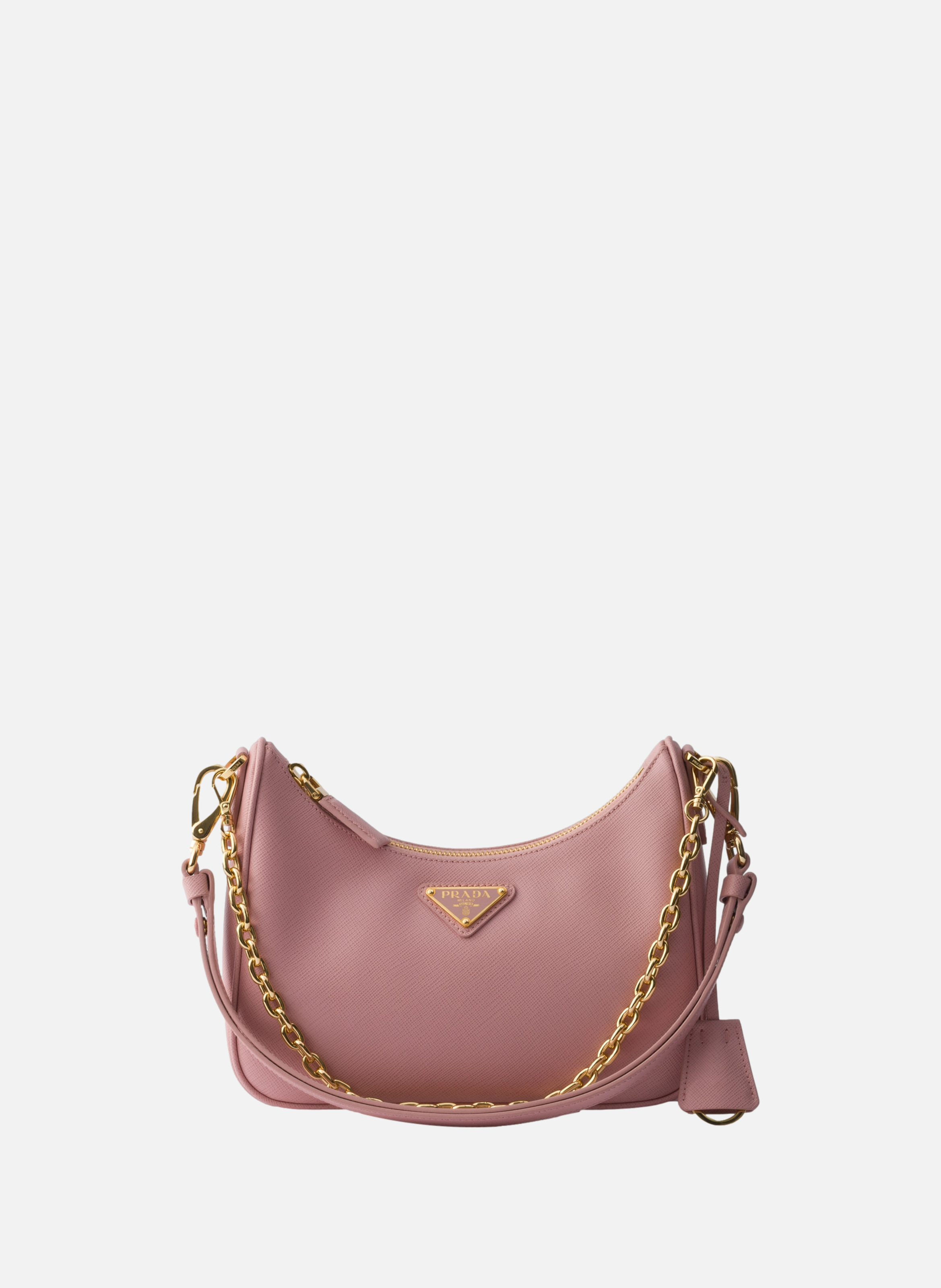 Mini sac prada re-edition en cuir saffiano PRADA Rose