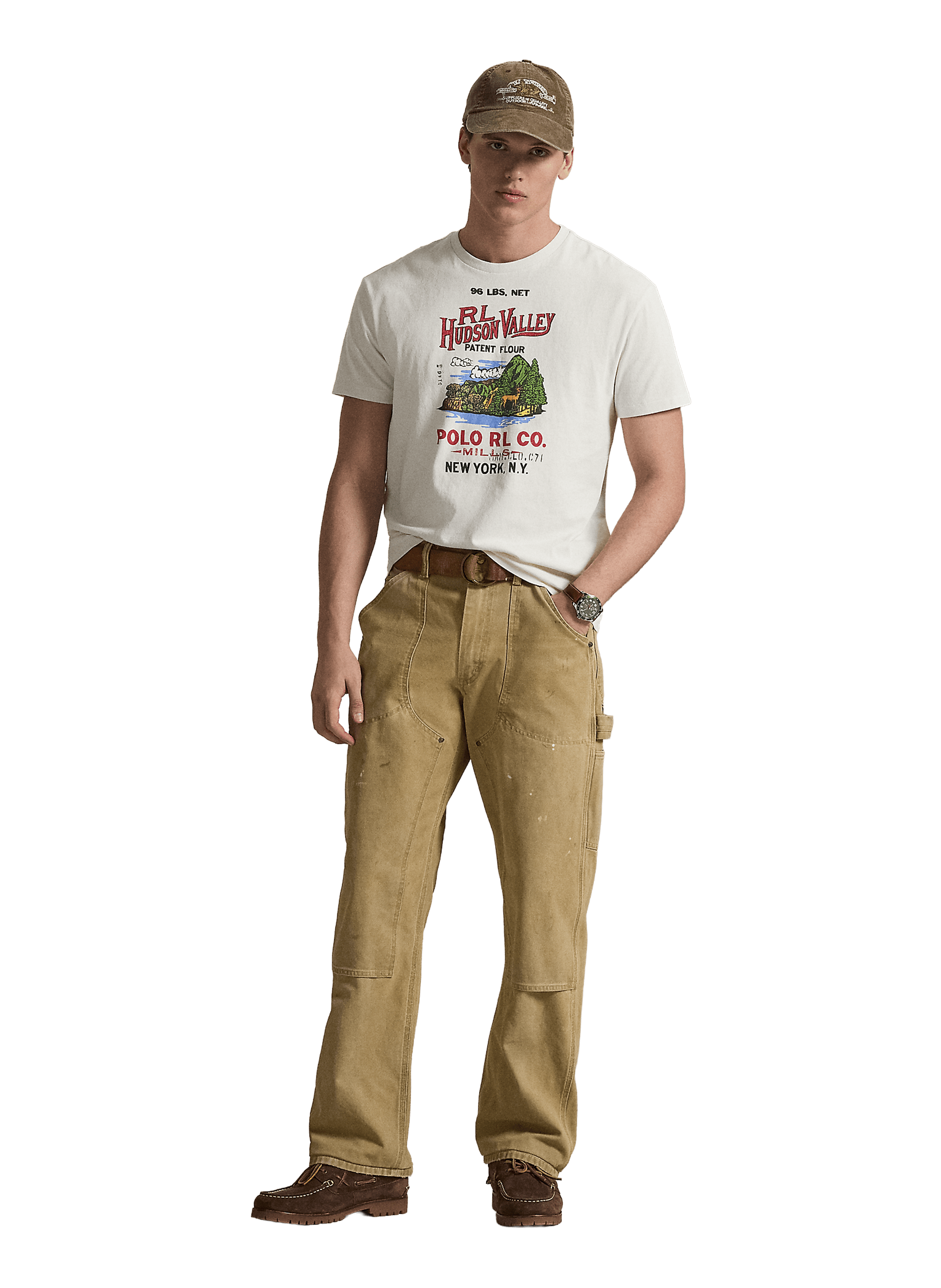 Tee shirt imprimé en coton POLO RALPH LAUREN Blanc