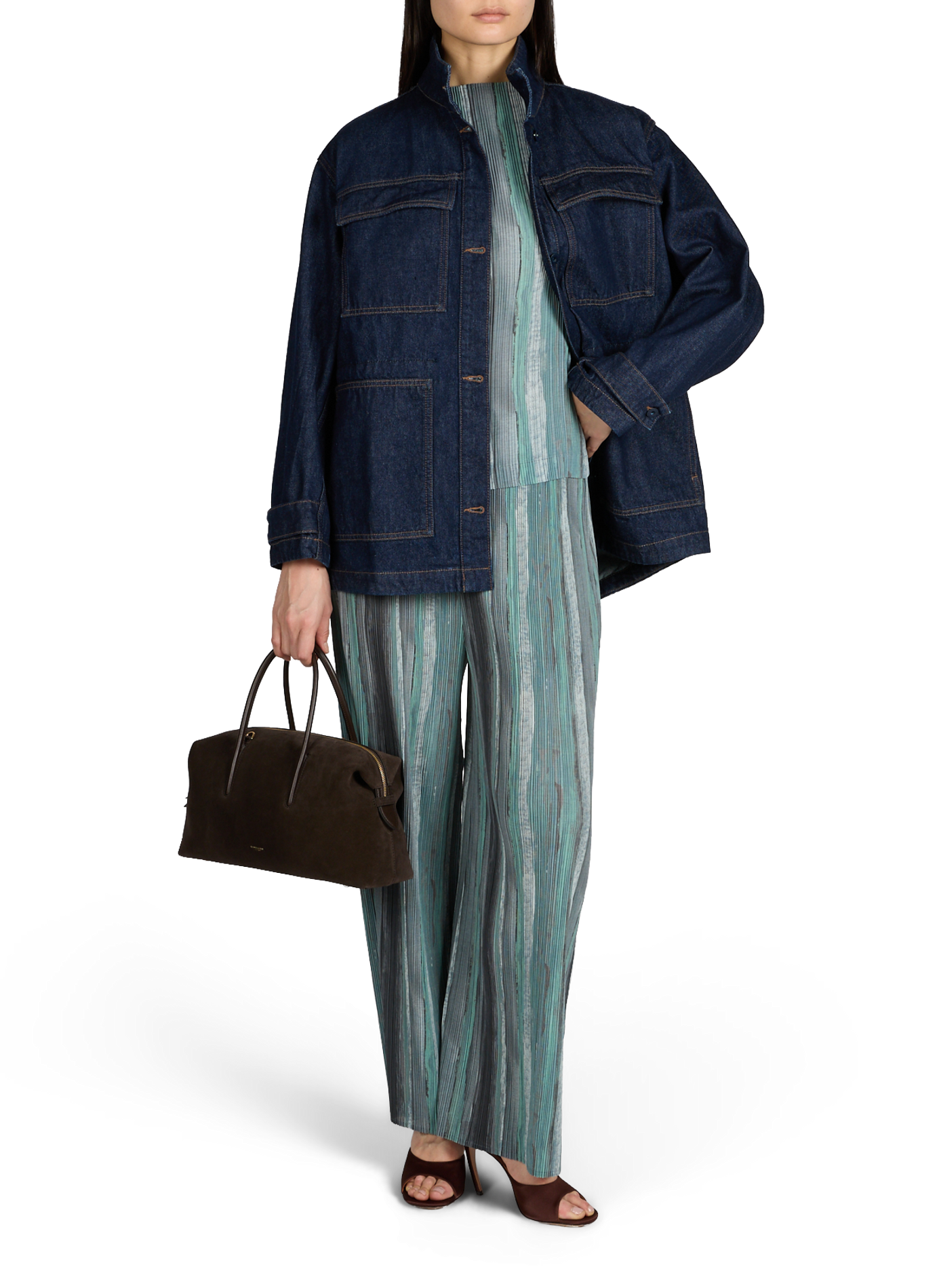 Wide Pleated Trousers ADOLFO DOMINGUEZ Multicolour