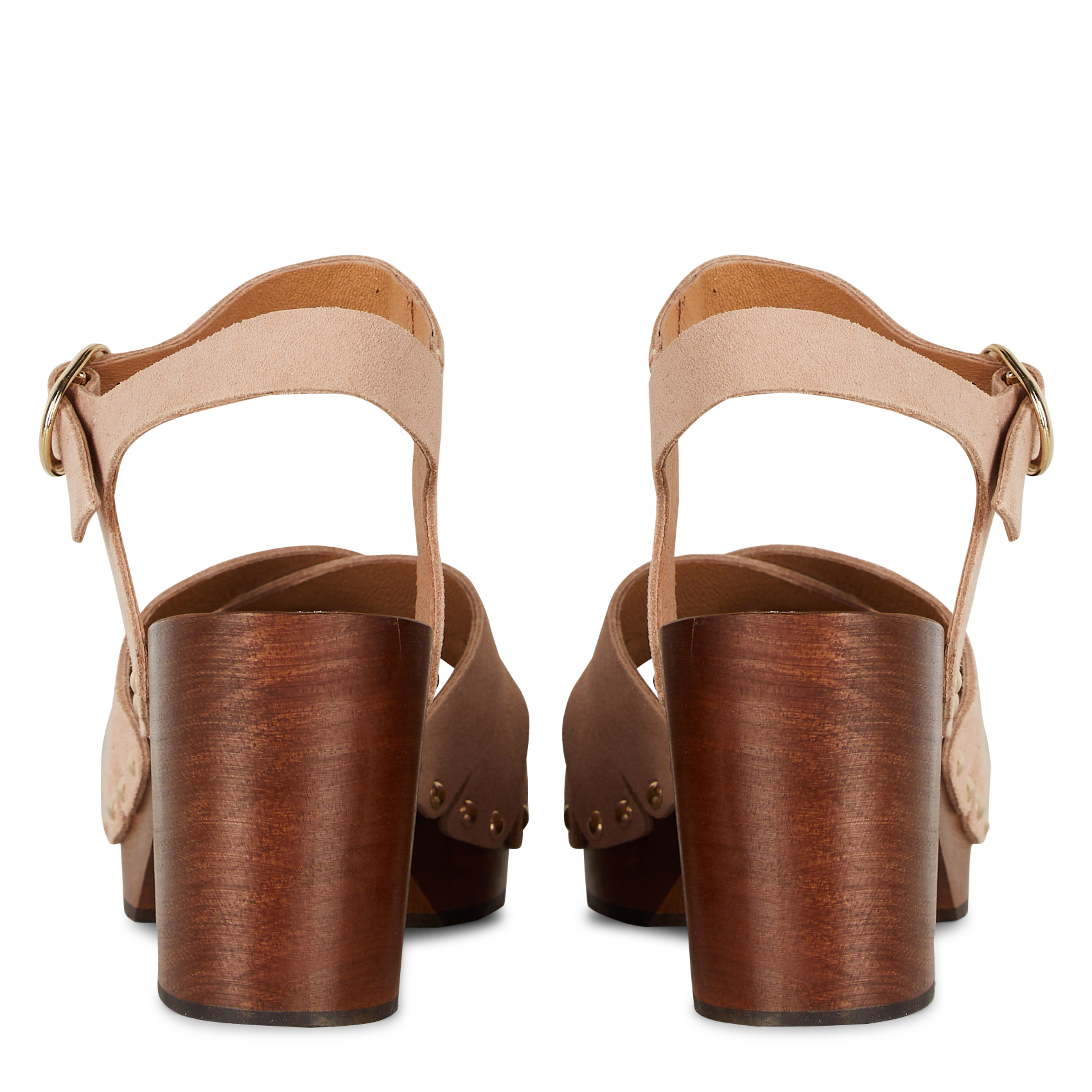 Sabots à talons en cuir sia MAISON 123 Rose