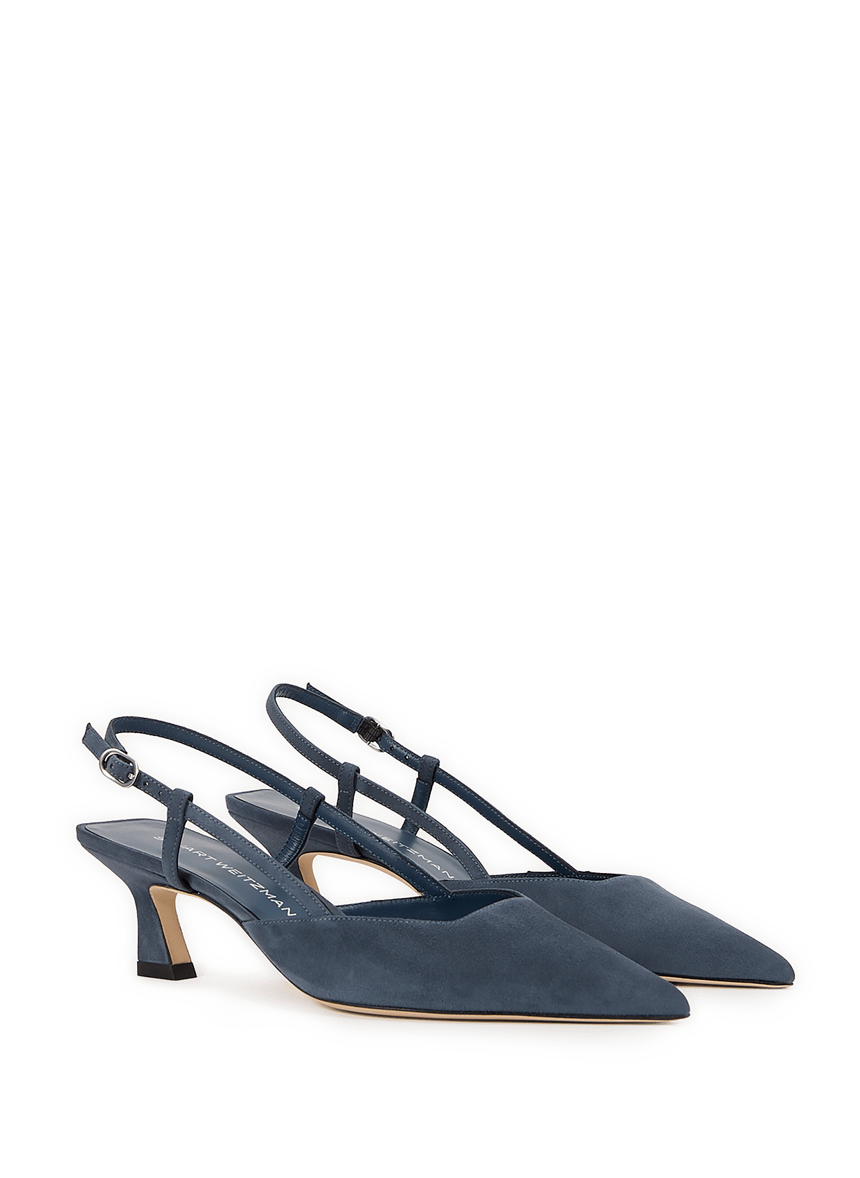 Suede leather Vinnie 50 slingback STUART WEITZMAN Blue