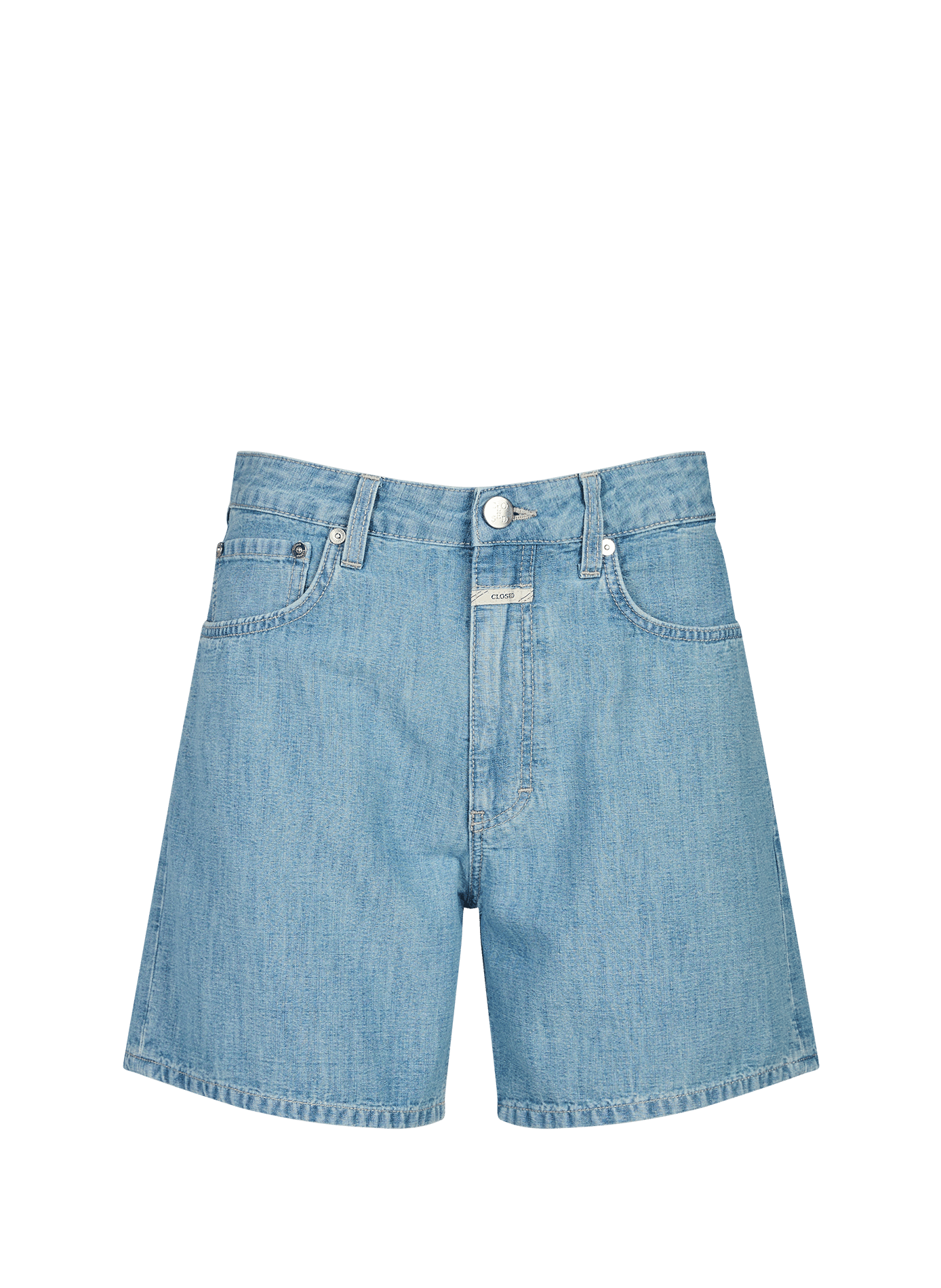 High-waisted cotton shorts CLOSED Blue