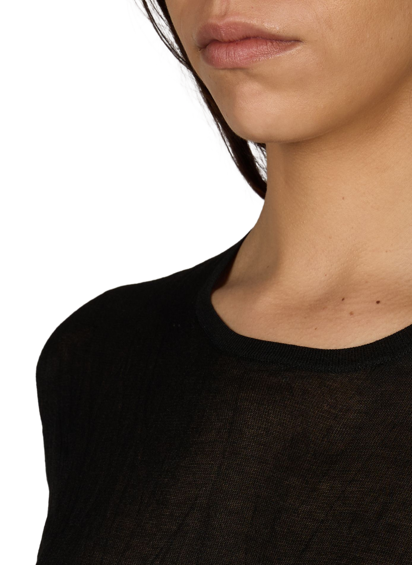 Long-sleeved knit top TOTEME Black