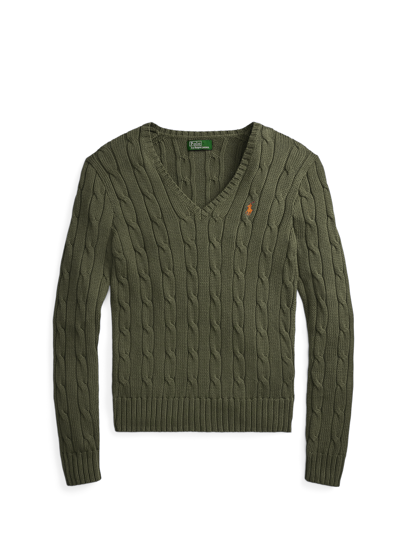 Cotton V-neck jumper POLO RALPH LAUREN Khaki