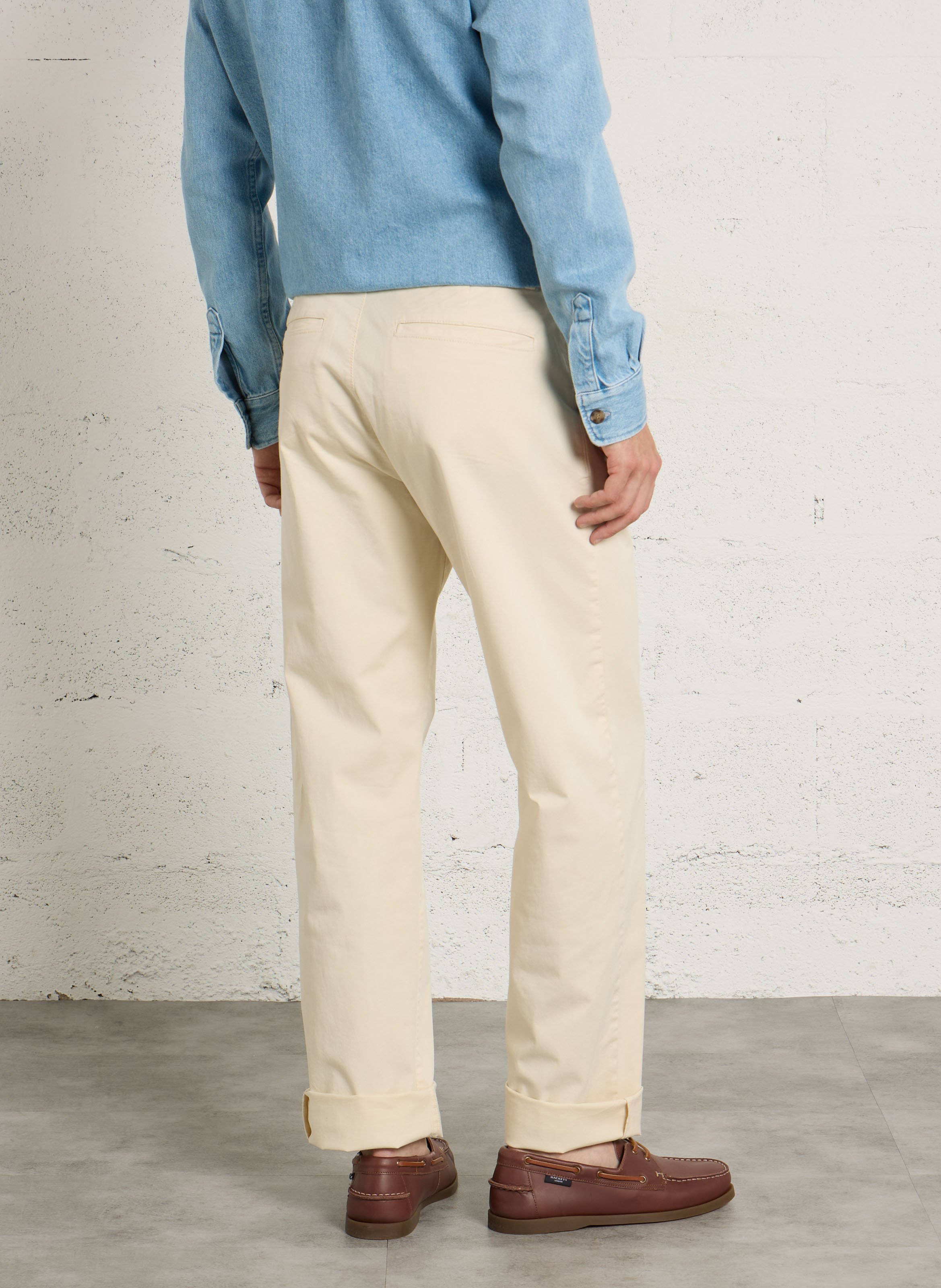 Pantalon chino droit uni IKKS Blanc