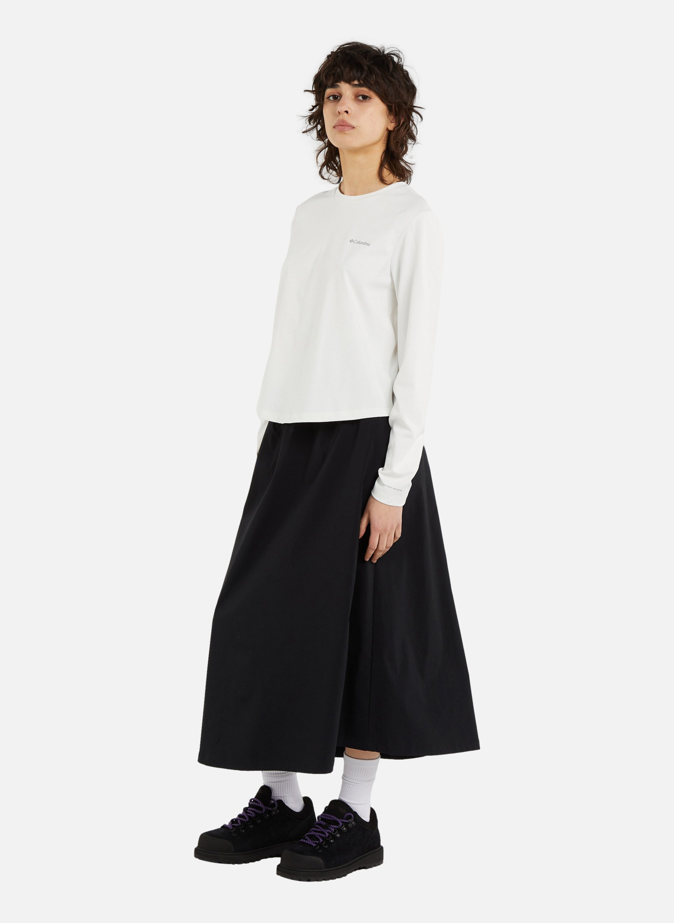 Sous-pull w seeker legend iii ls tee COLUMBIA Blanc