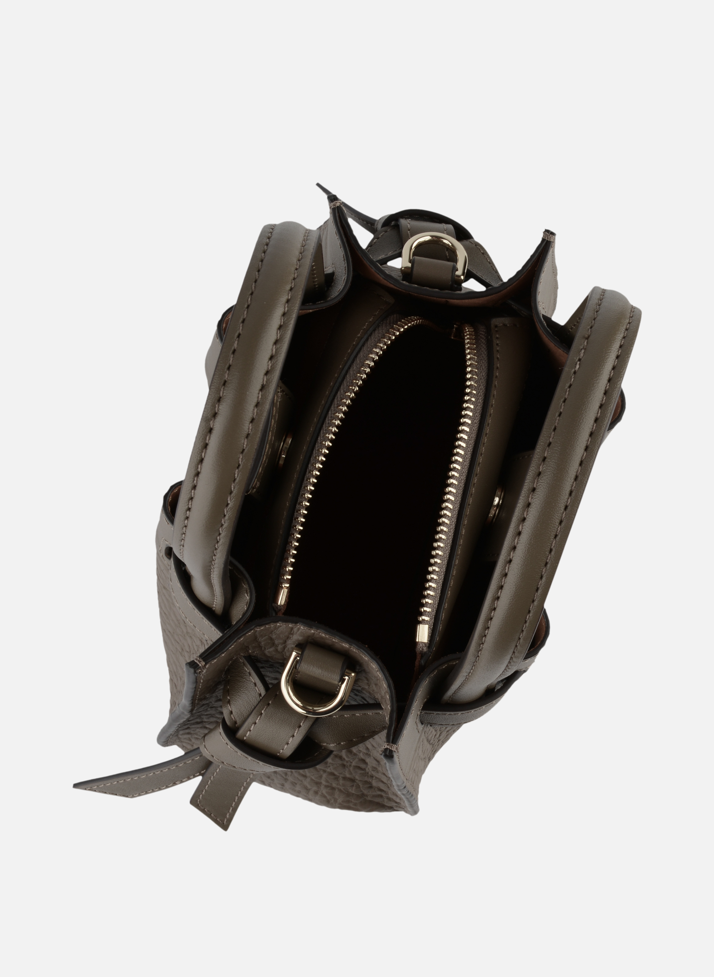 Blossom | sac à main nano en cuir de vachette POURCHET Gris
