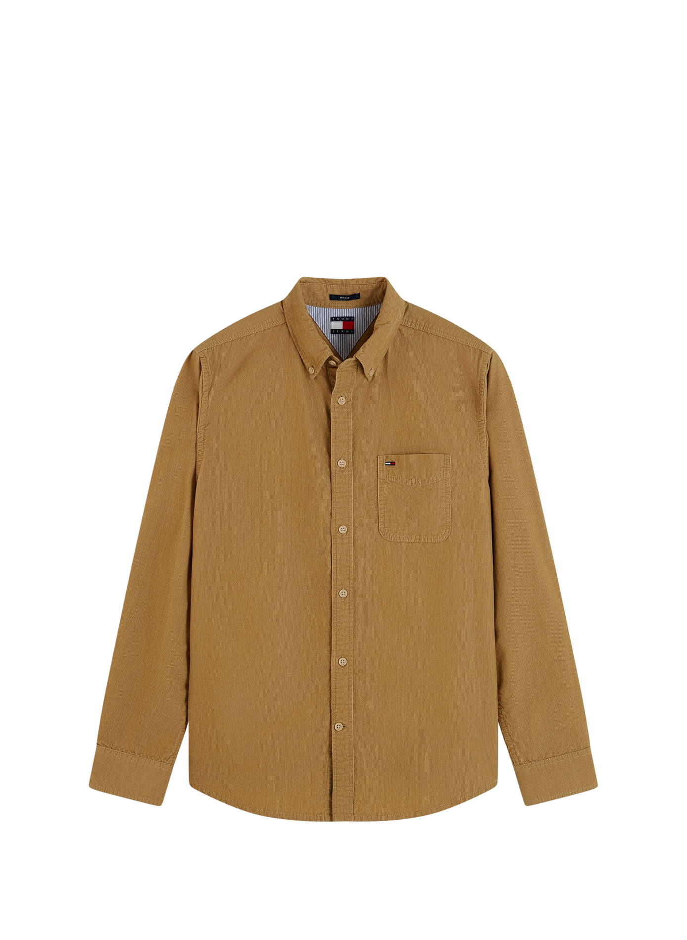 Chemise droite en coton TOMMY HILFIGER Beige