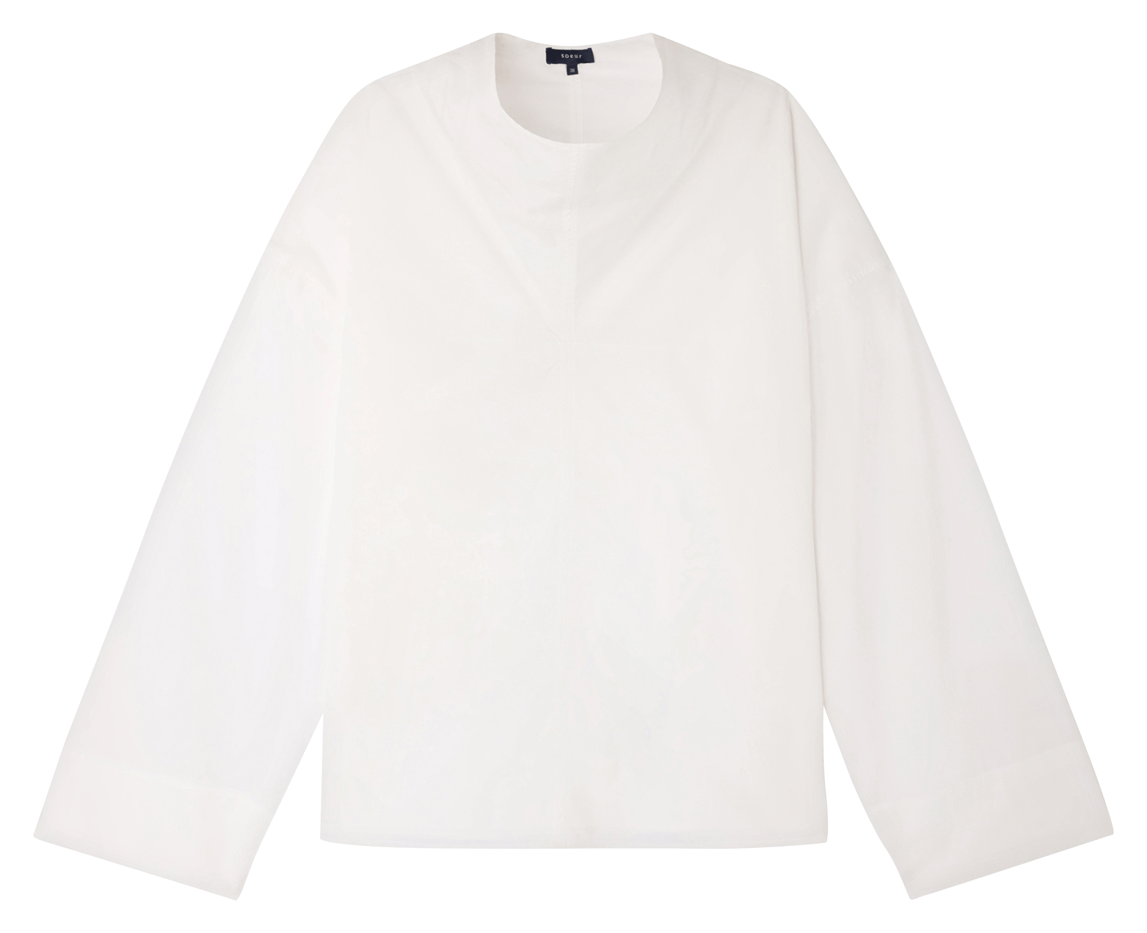 Top col montant en coton bio fidji SOEUR Blanc