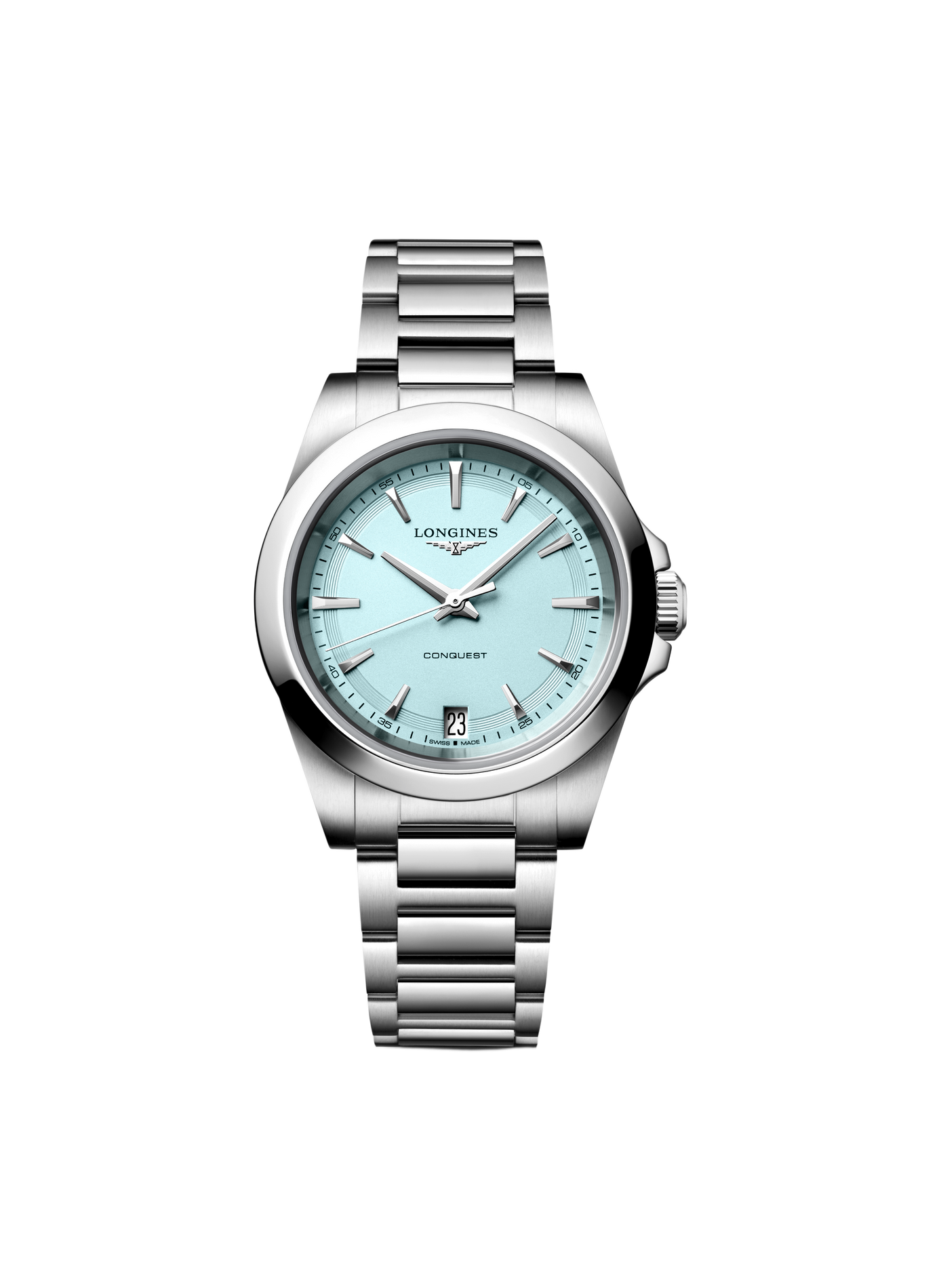 Montre quartz Conquest 2023 en acier inoxydable LONGINES Bleu