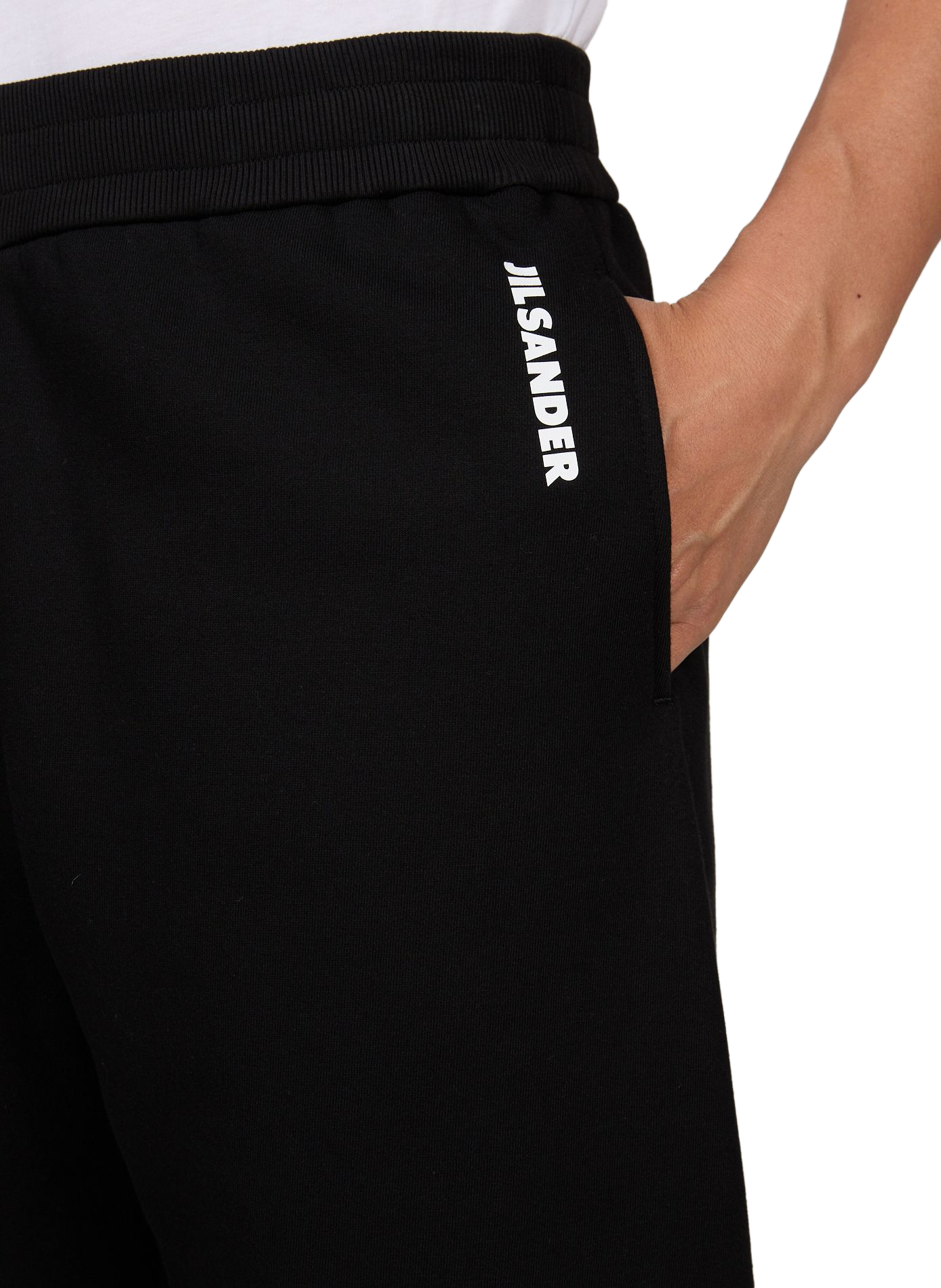 Joggingbroek van katoen met bedrukt logo JIL SANDER Zwart