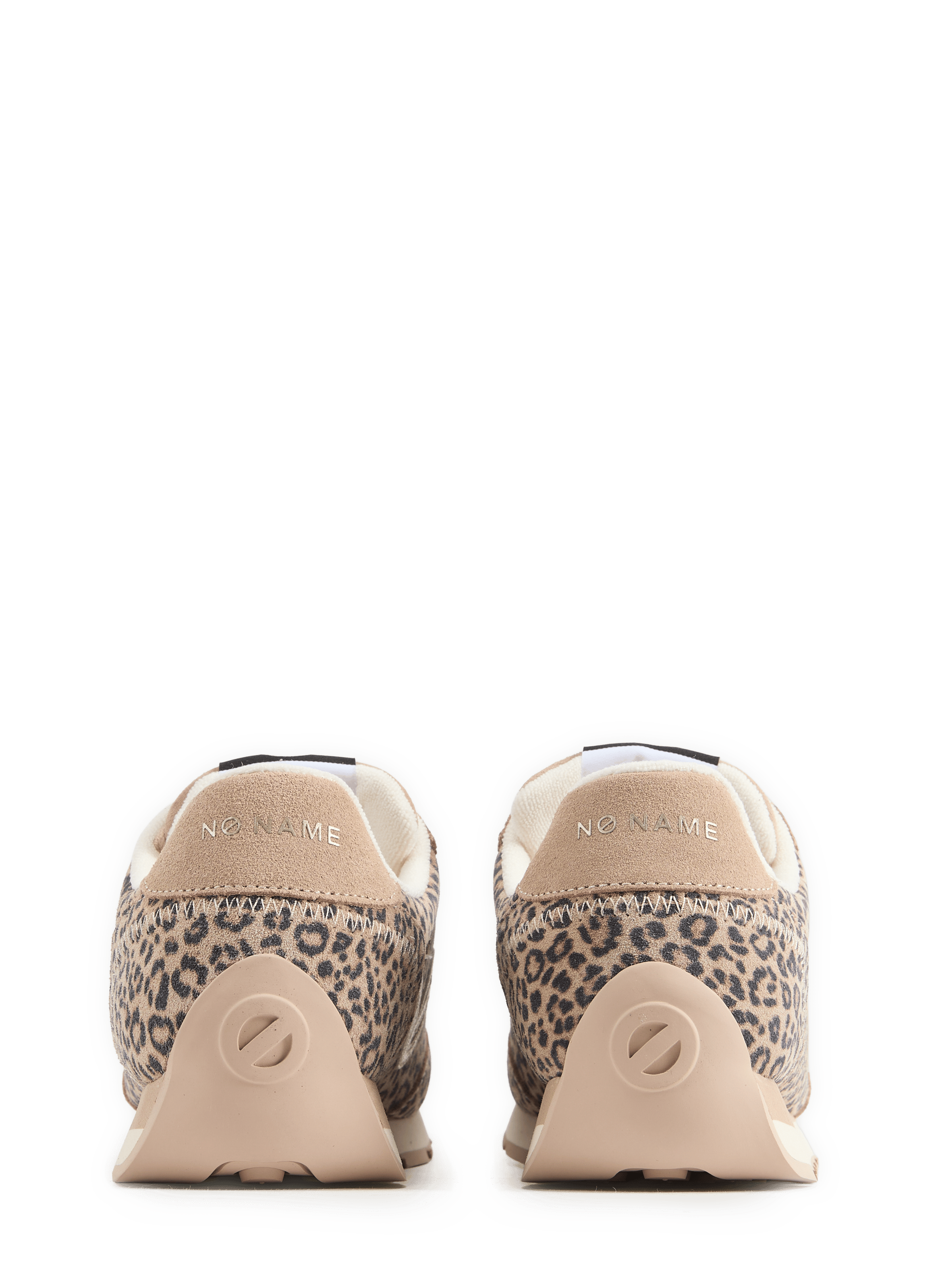 Mixed leather low-top sneakers NO NAME Beige