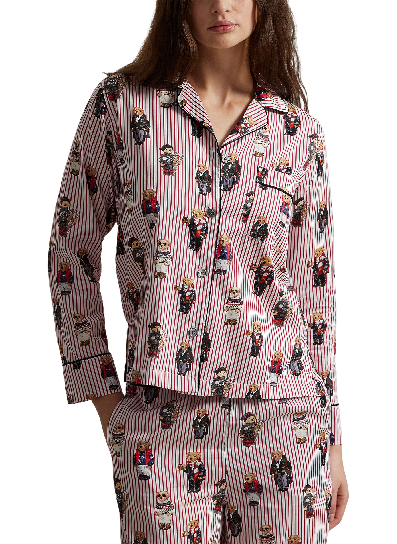 Ensemble de pyjama imprimé en coton POLO RALPH LAUREN Rouge
