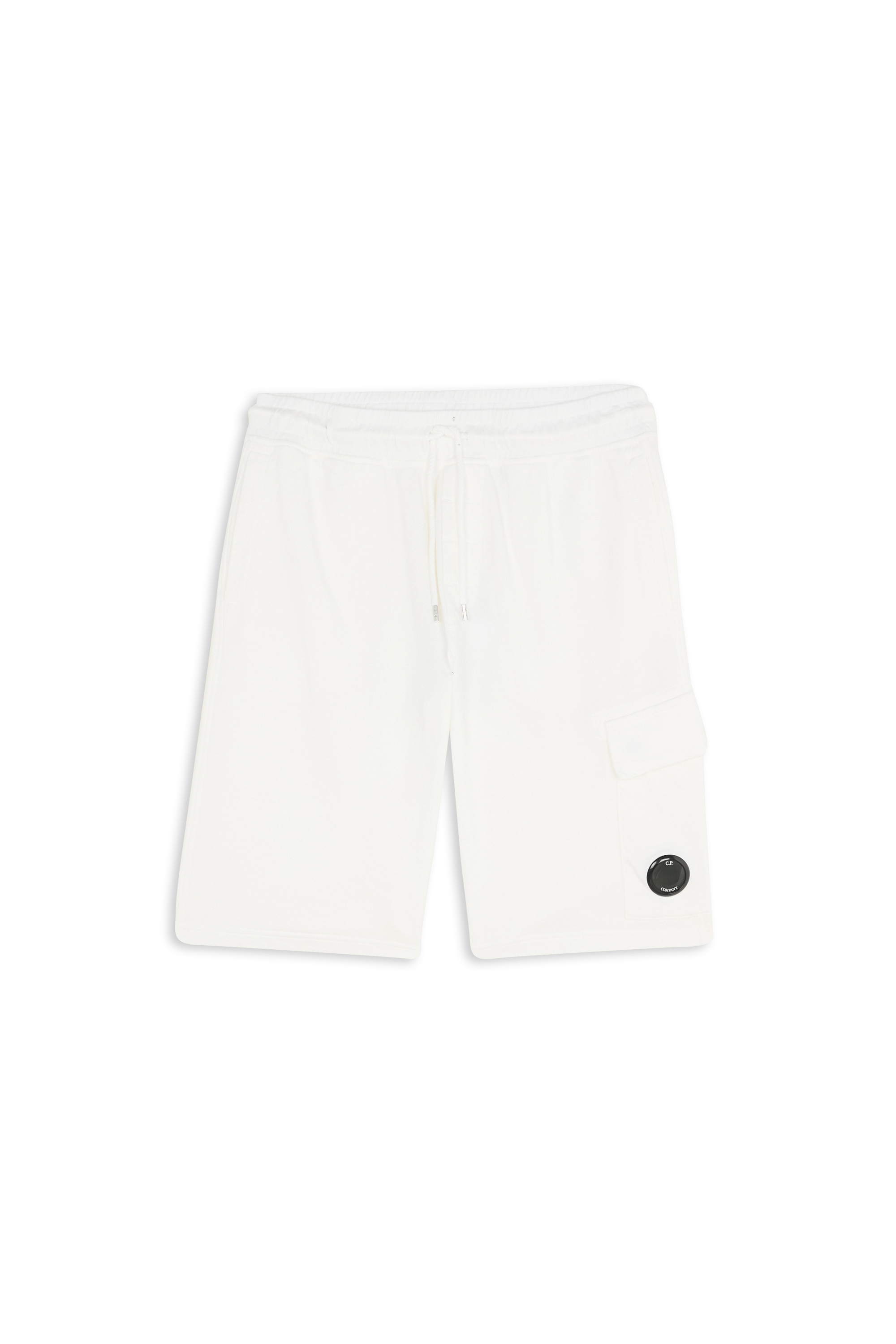 Short light fleece cargo lens sweatshorts CP COMPANY Blanc
