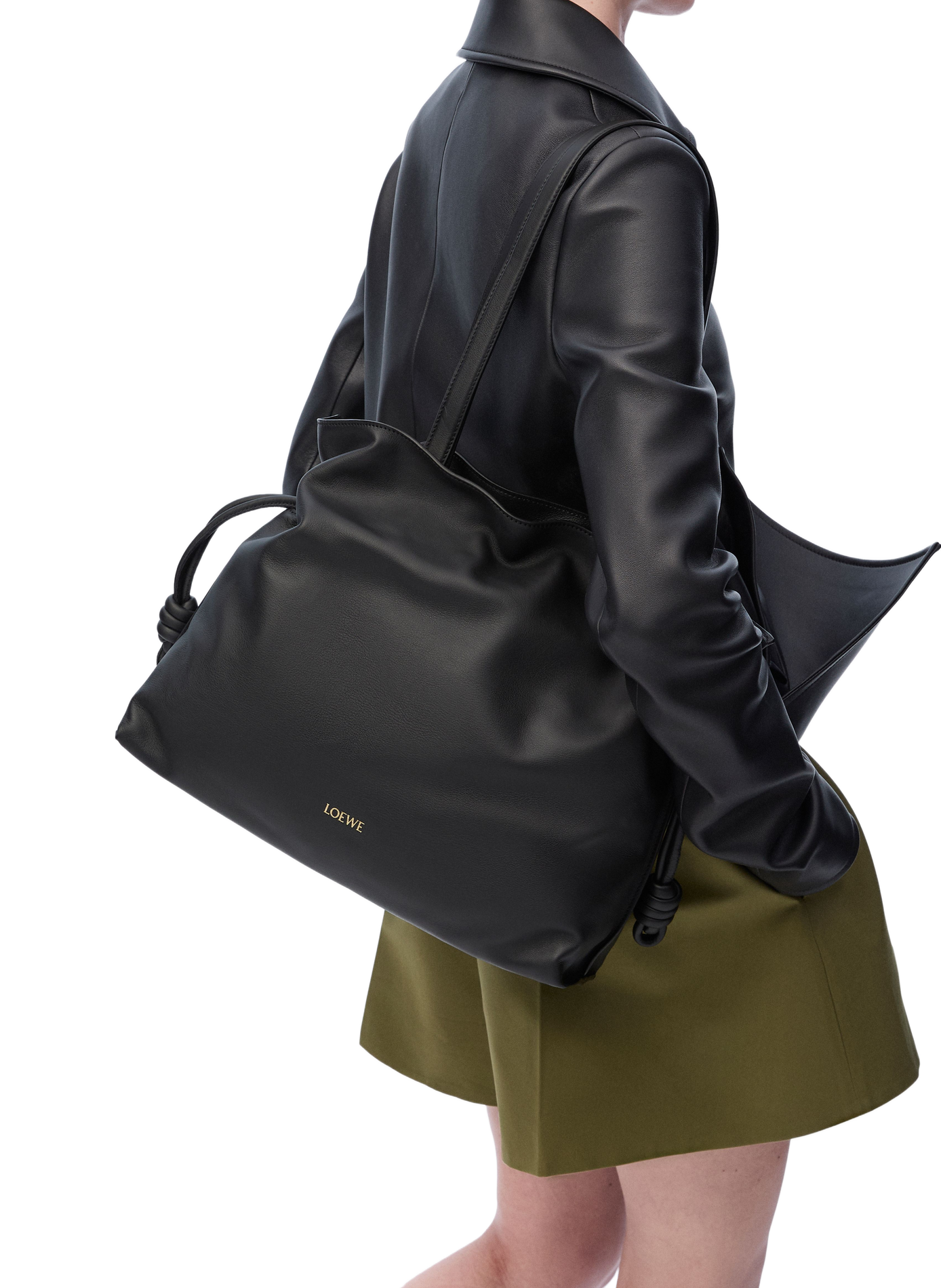 Flamenco clutch Large model in nappa calf leather LOEWE Black