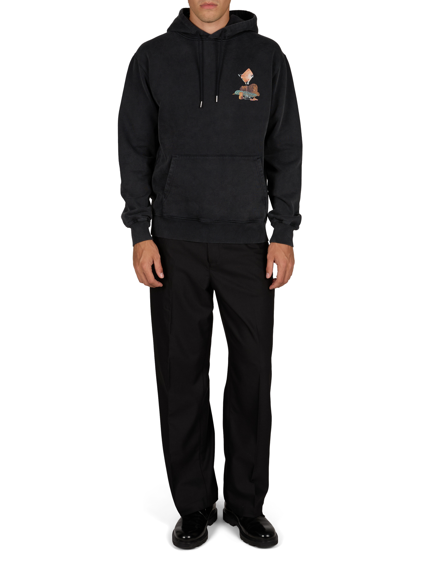 Sweat droit en coton DROLE DE MONSIEUR Noir