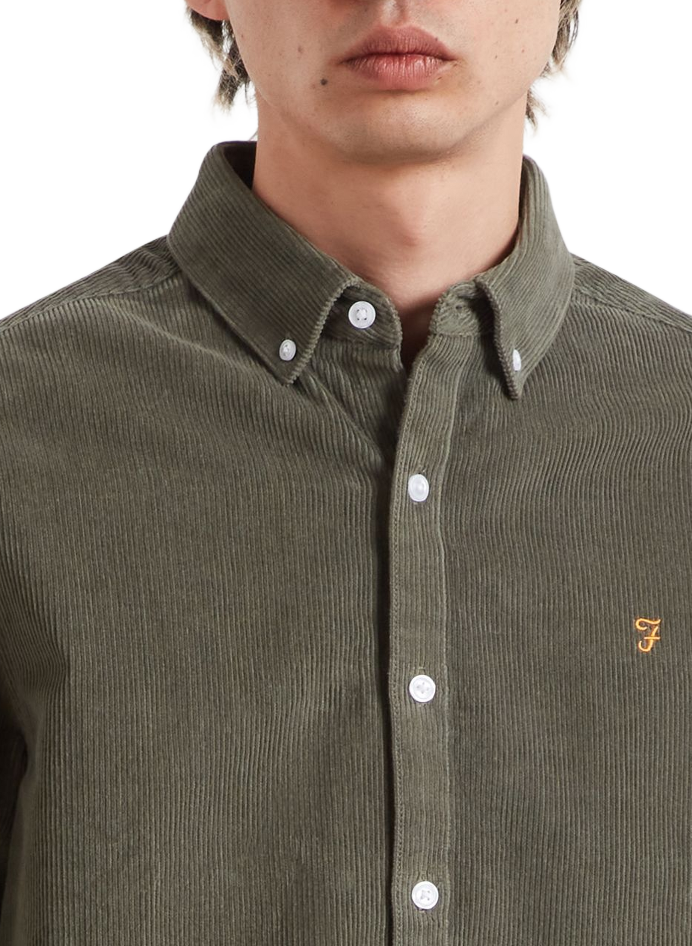 Straight classic collar shirt in cotton FARAH Green