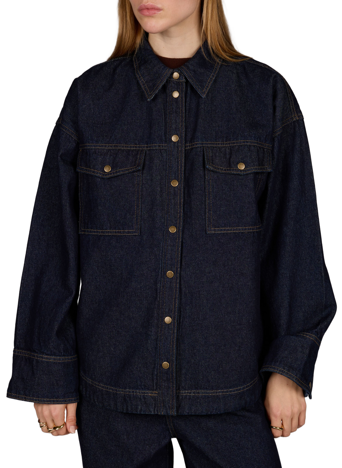 Rourina Overshirt aus Baumwolldenim ROUGE EDIT Blau