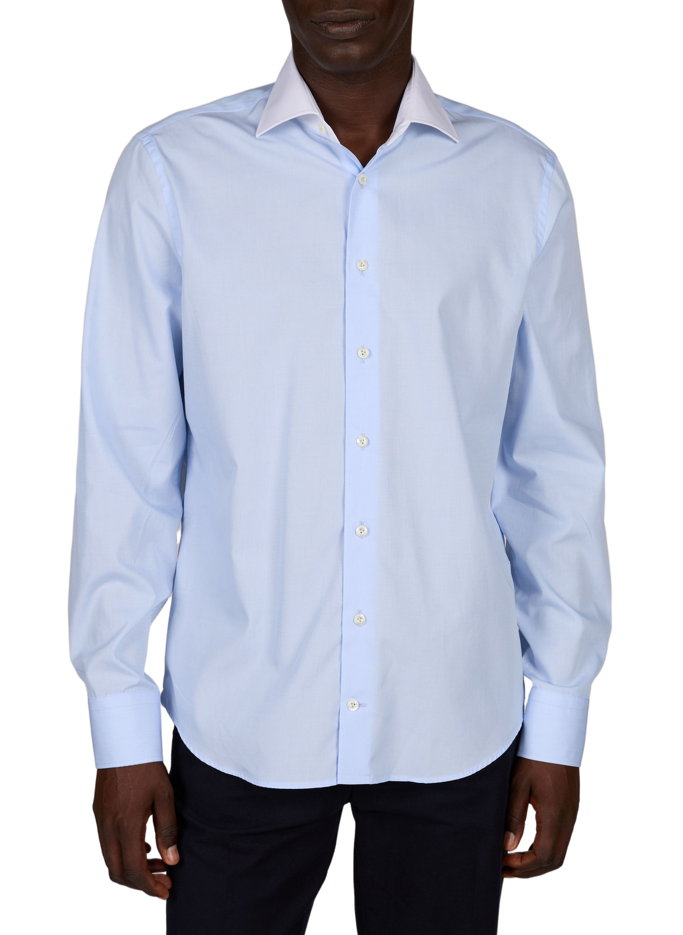 Solid shirt with contrast collar VAN LAACK Blue