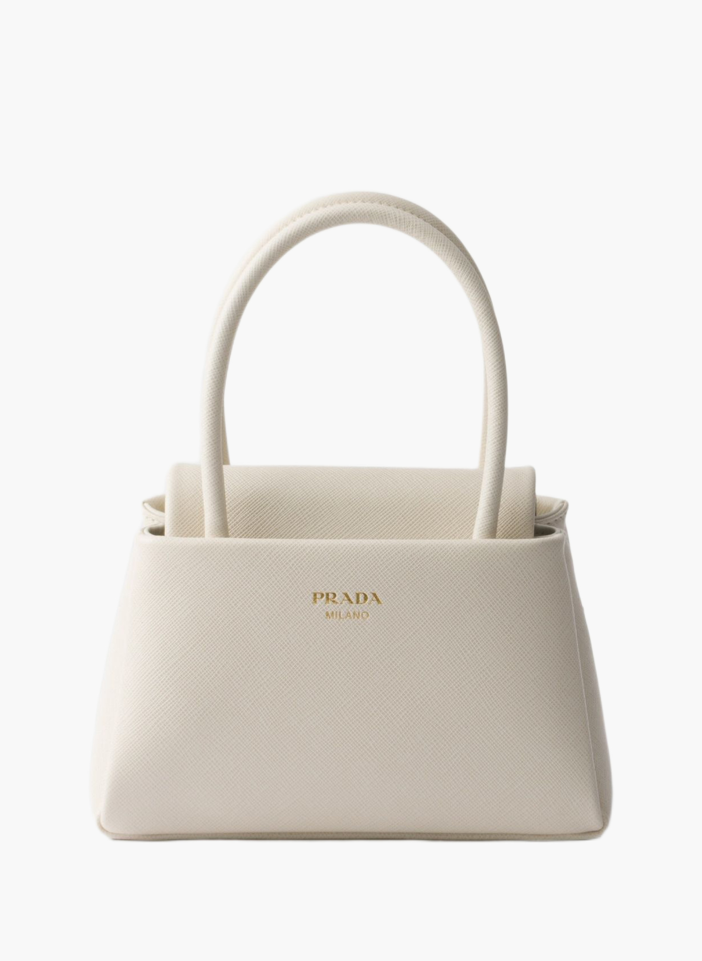 Mini sac à main prada passage en cuir saffiano PRADA Beige