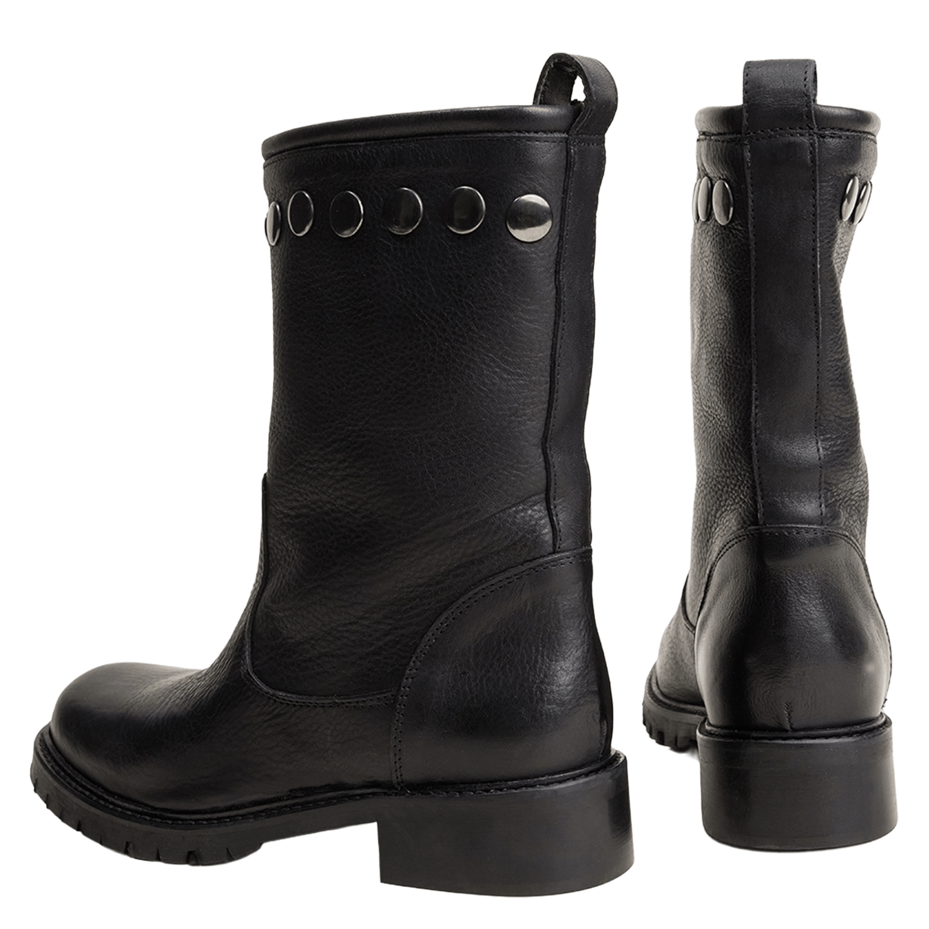 Bottes cloutées en cuir regan JONAK Noir