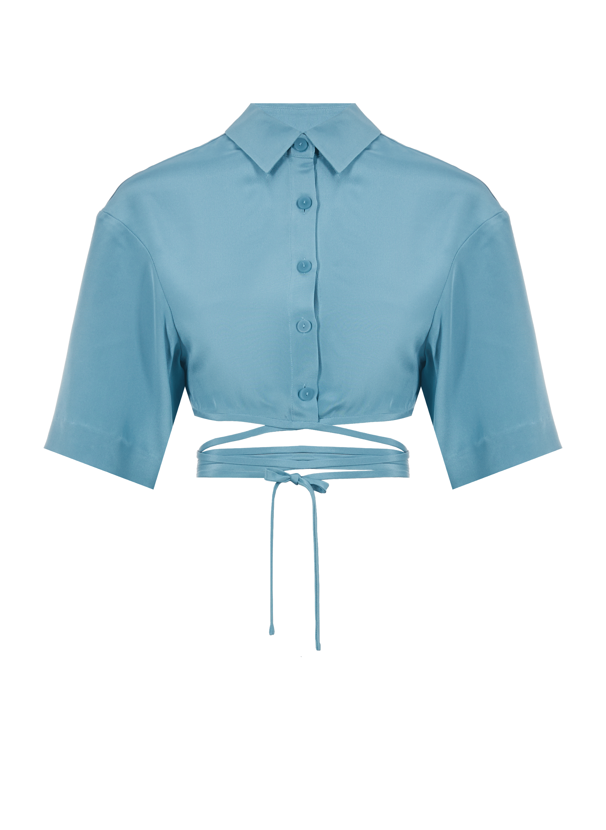 Chemise courte en soie CHRISTOPHER ESBER No color