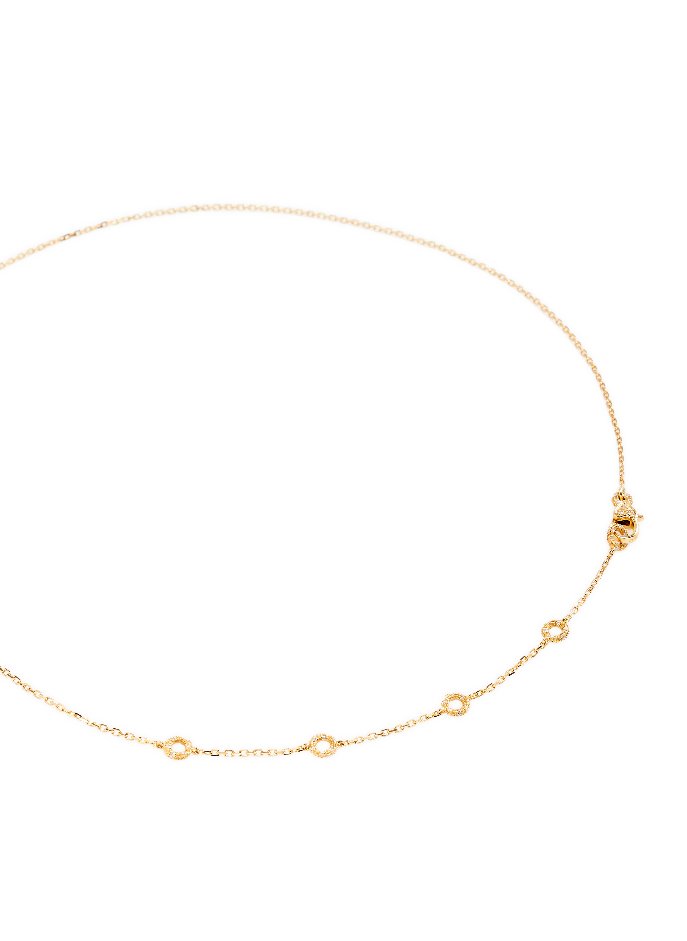 Collier mini donut coeur jaune