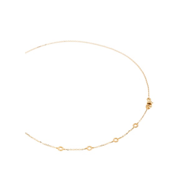 Collier mini donut coeur jaune