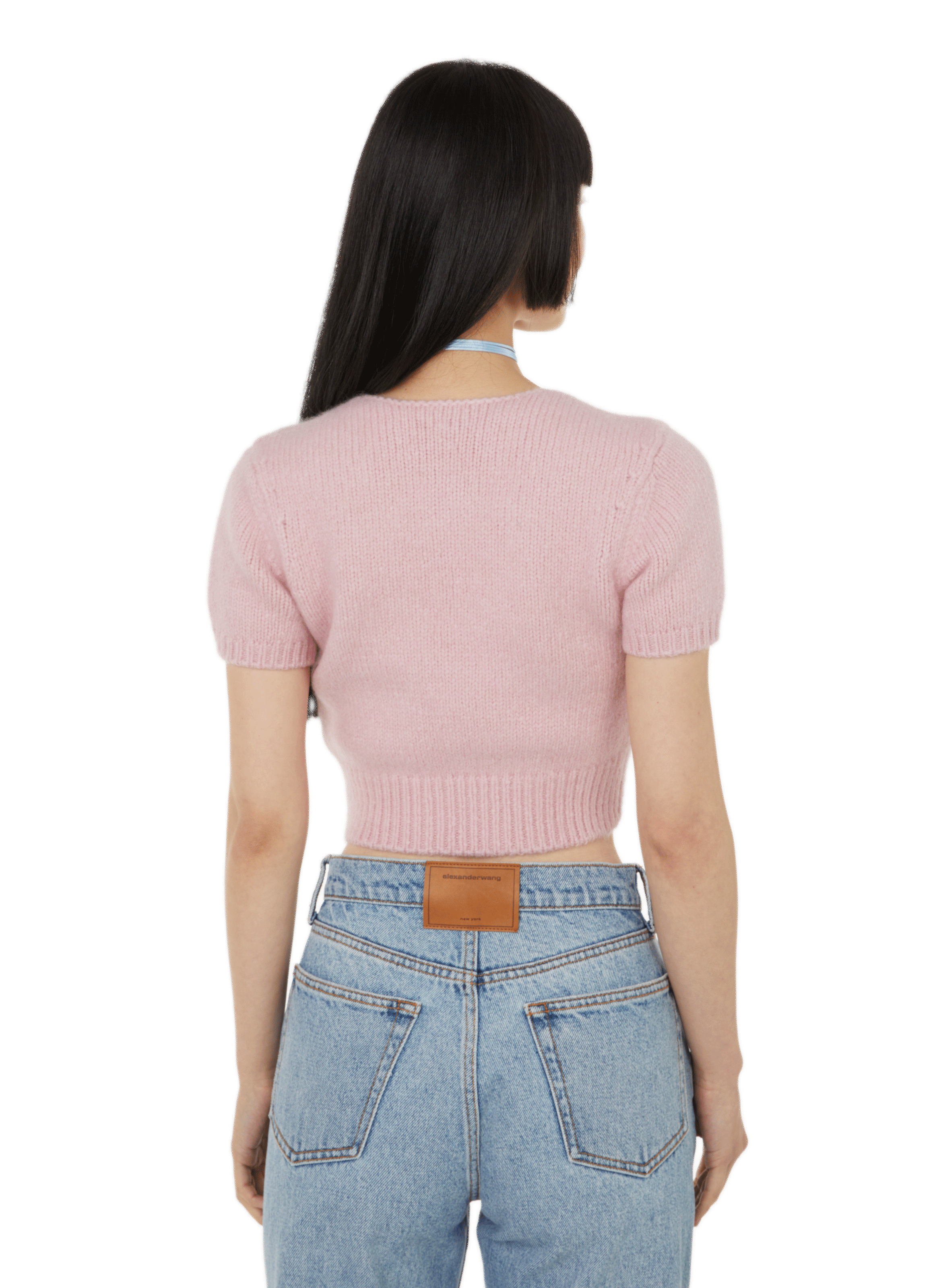 Pull cropped en laine  ALEXANDER WANG Violet